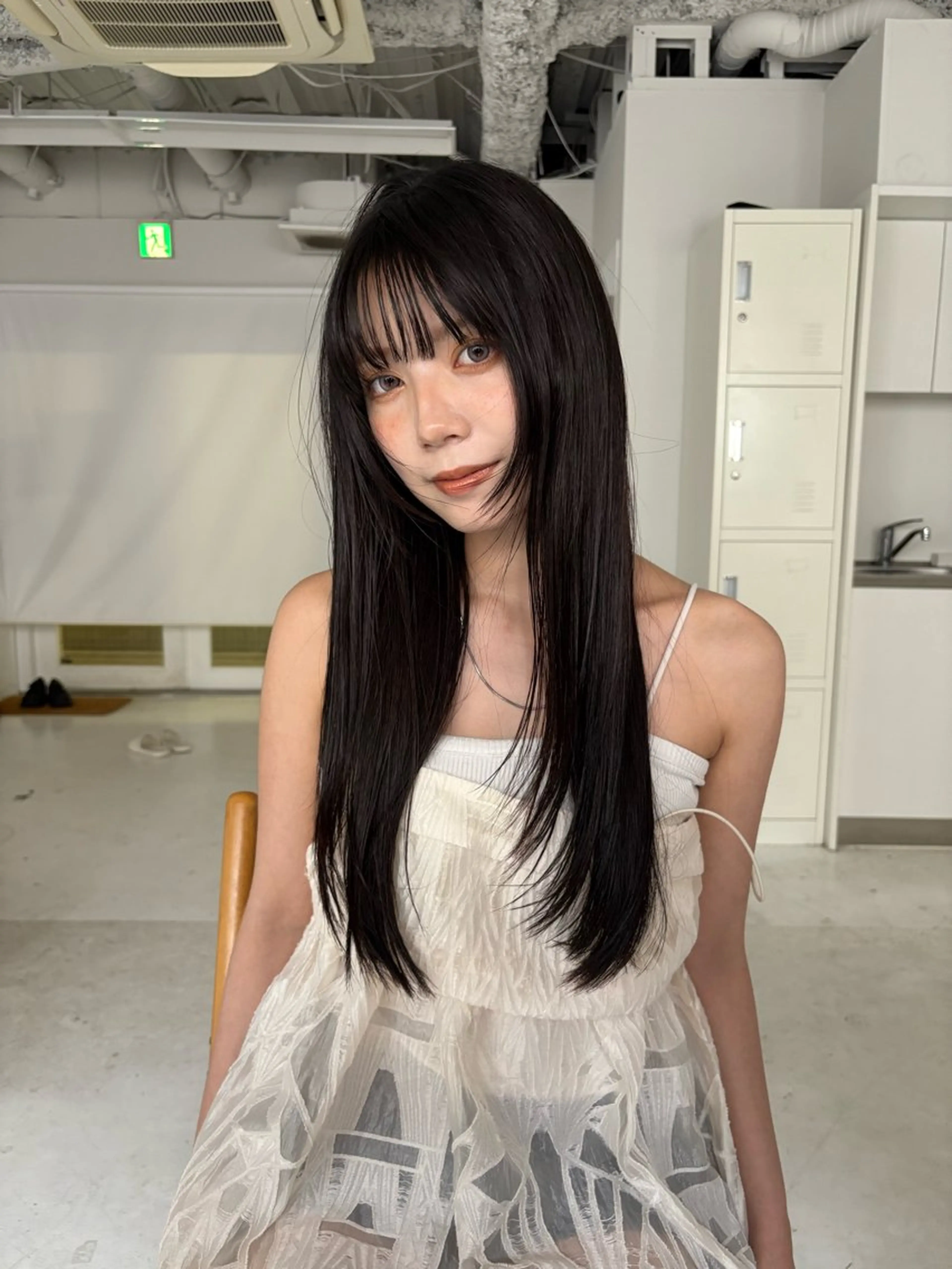 ロング カラー カット ヘアカラー トリートメント 伶風/ボブ/ ハッシュカットのヘアスタイル