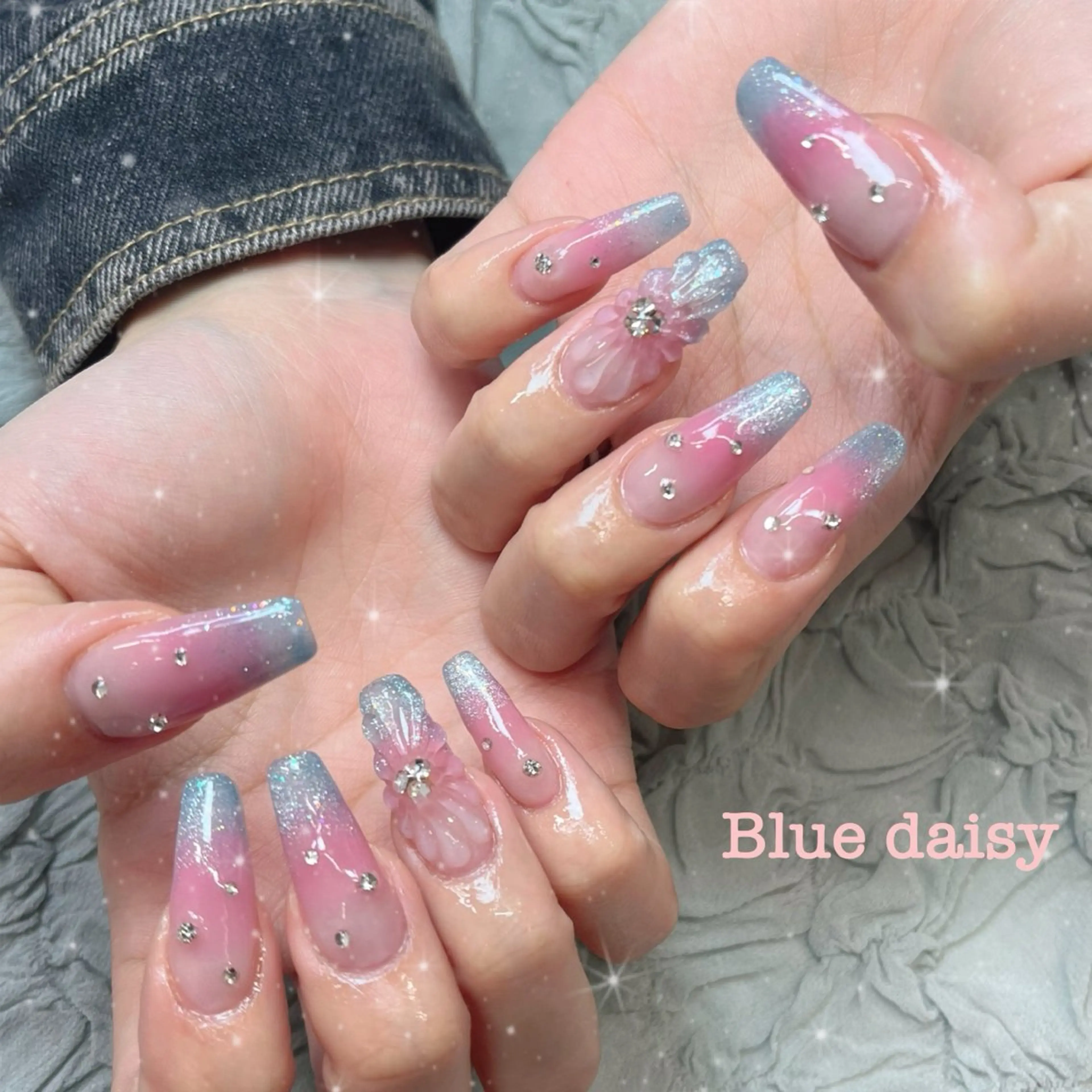 ネイル アートネイル チークネイル フラッシュネイル フラワーネイル フレンチネイル ハンドネイル BlueDaisy 栄本店のネイルデザイン