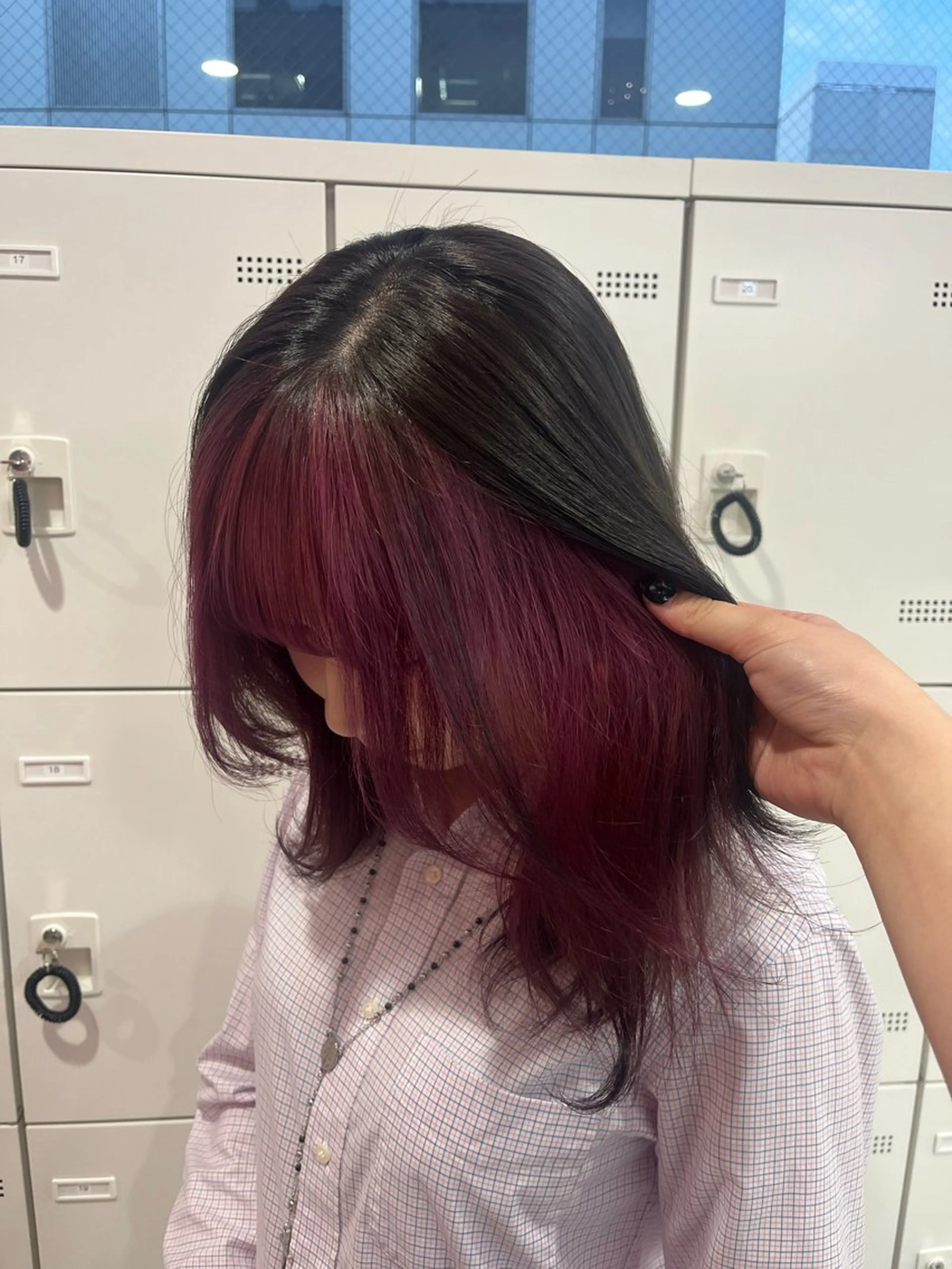 ミディアム カラー みう/仙台/暖色/ 艶髪/顔周りカット/のヘアスタイル