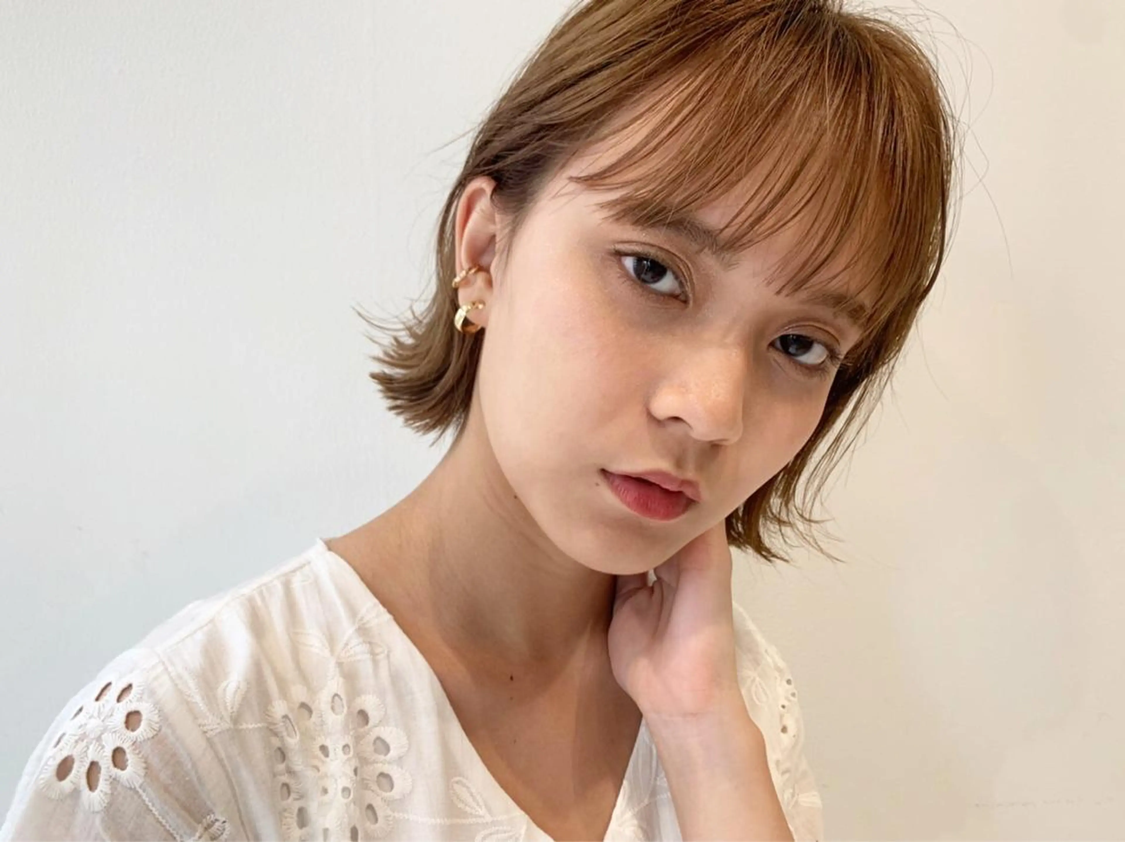 ミディアム カラー カット パーマ 垣内 征斗のヘアスタイル