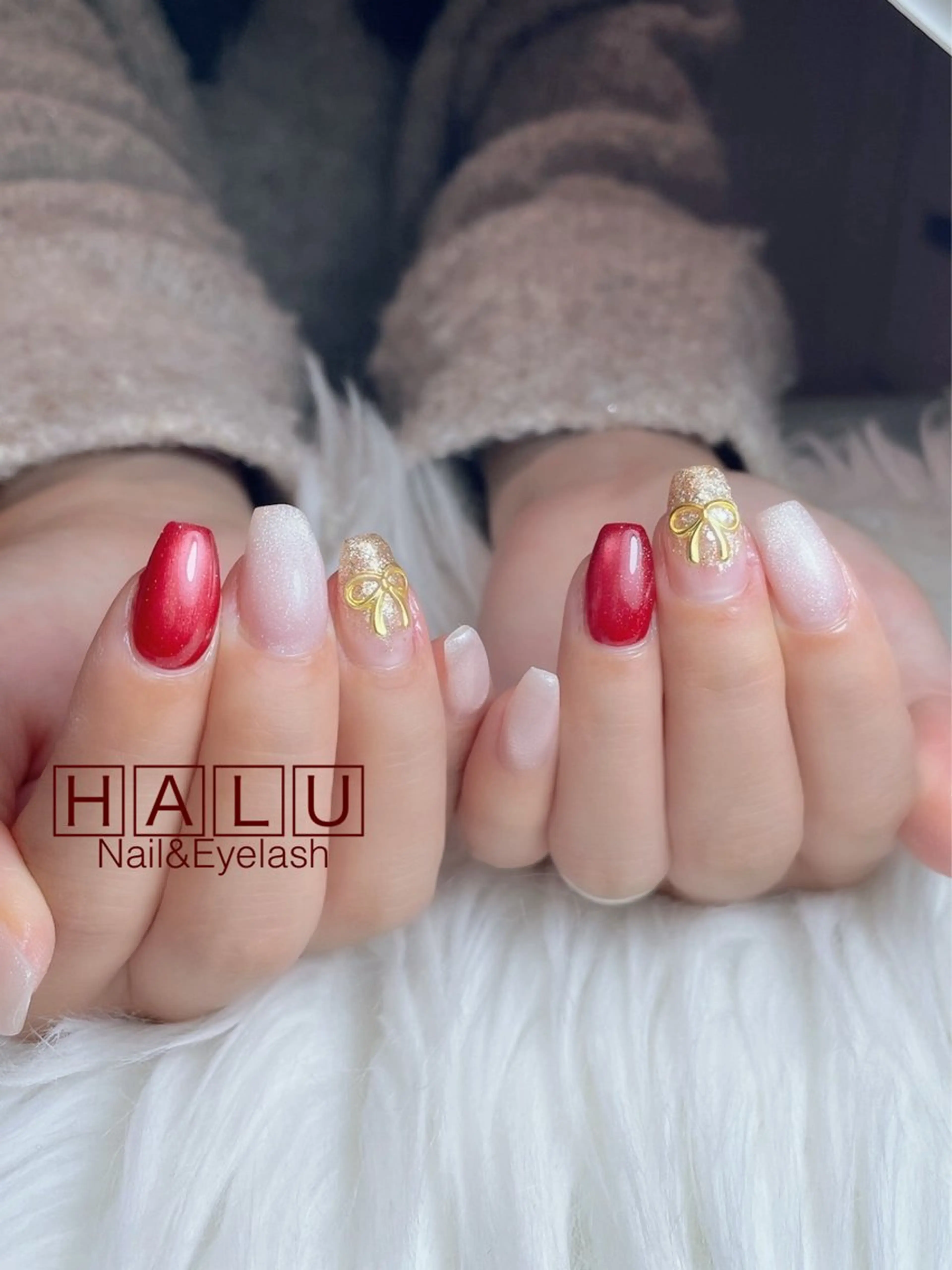 ネイル リボン HALU ハルのネイルデザイン