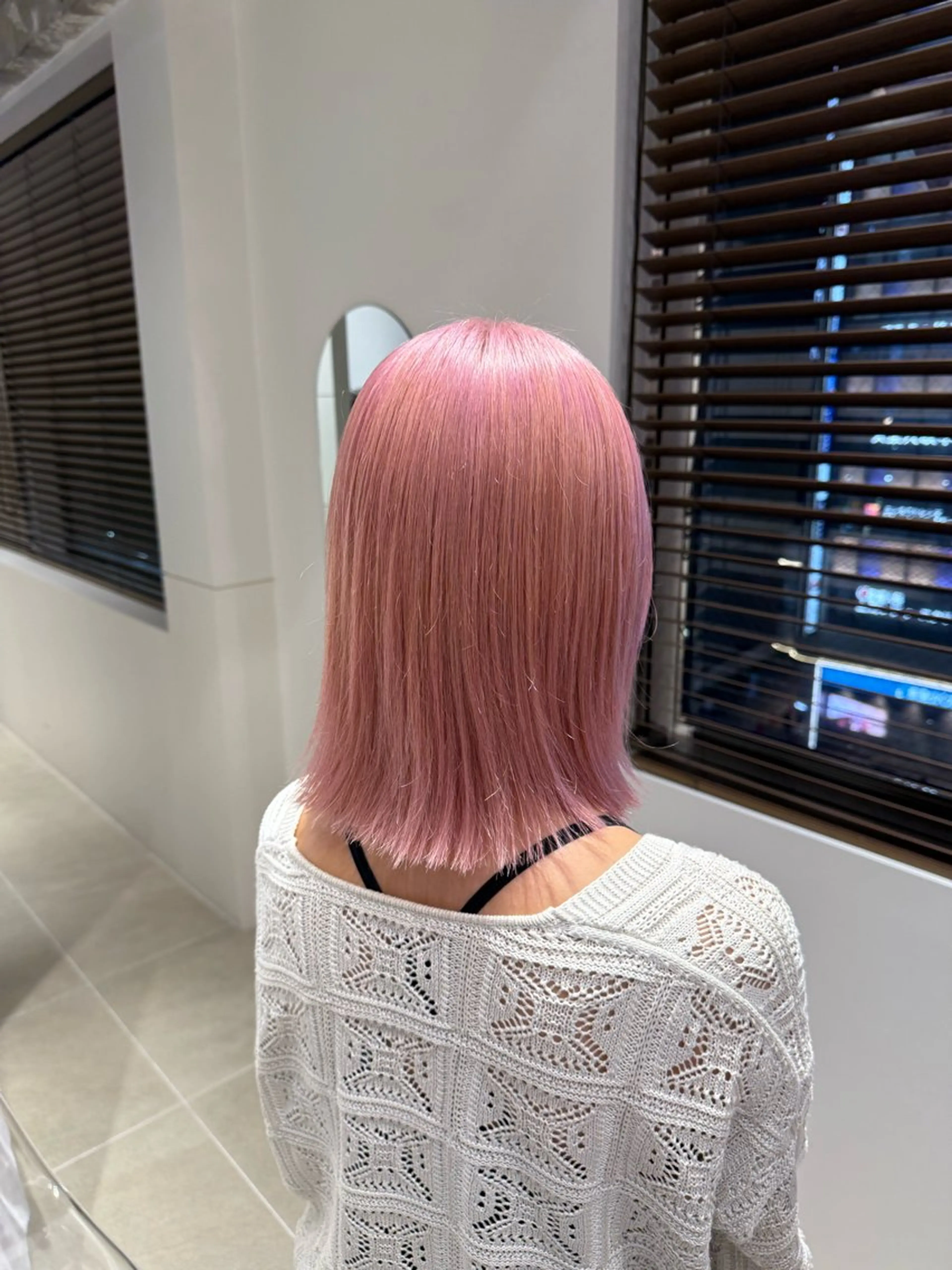 ミディアム カラー ベージュカラー ピンクカラー ピンクベージュ ヘアカラー トリートメント オタク特化美容師💟 チバコナツのヘアスタイル