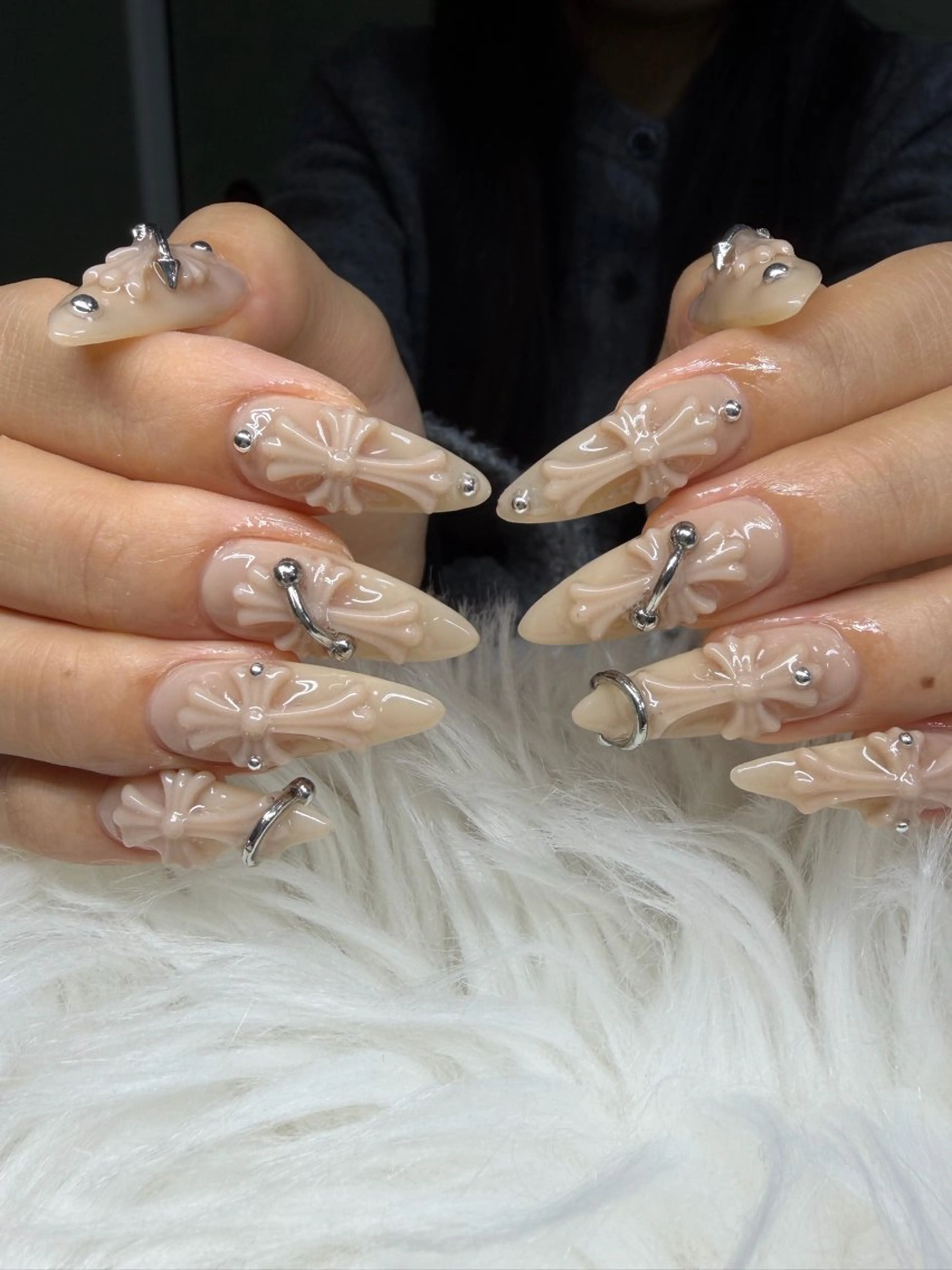 ネイル アートネイル オーロラネイル チークネイル 長さ出し フットネイル ハンドネイル Smile nails92のネイルデザイン