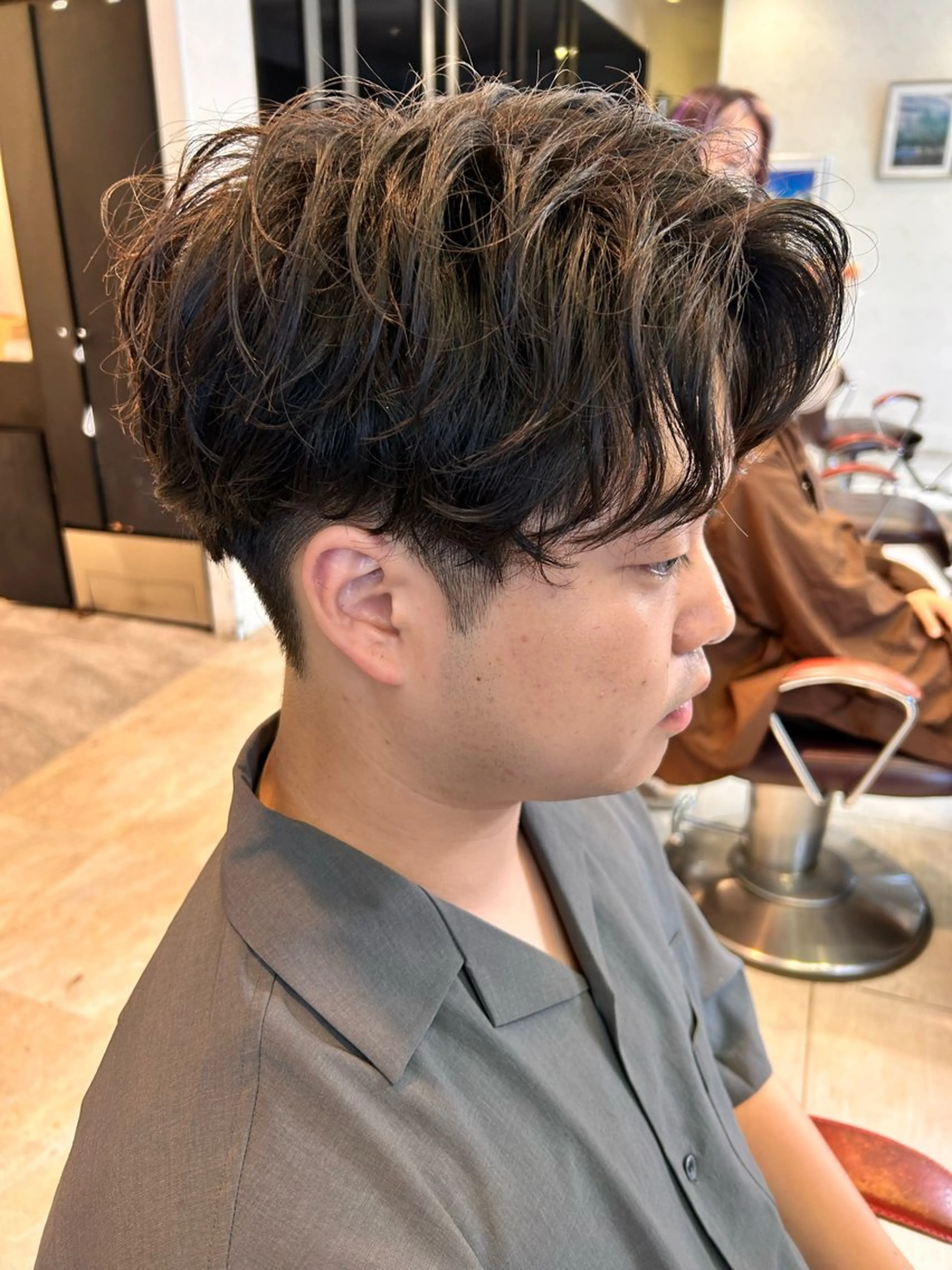 ショート パーマ メンズ EARTH大宮宮原店所属・ri kuのヘアスタイル