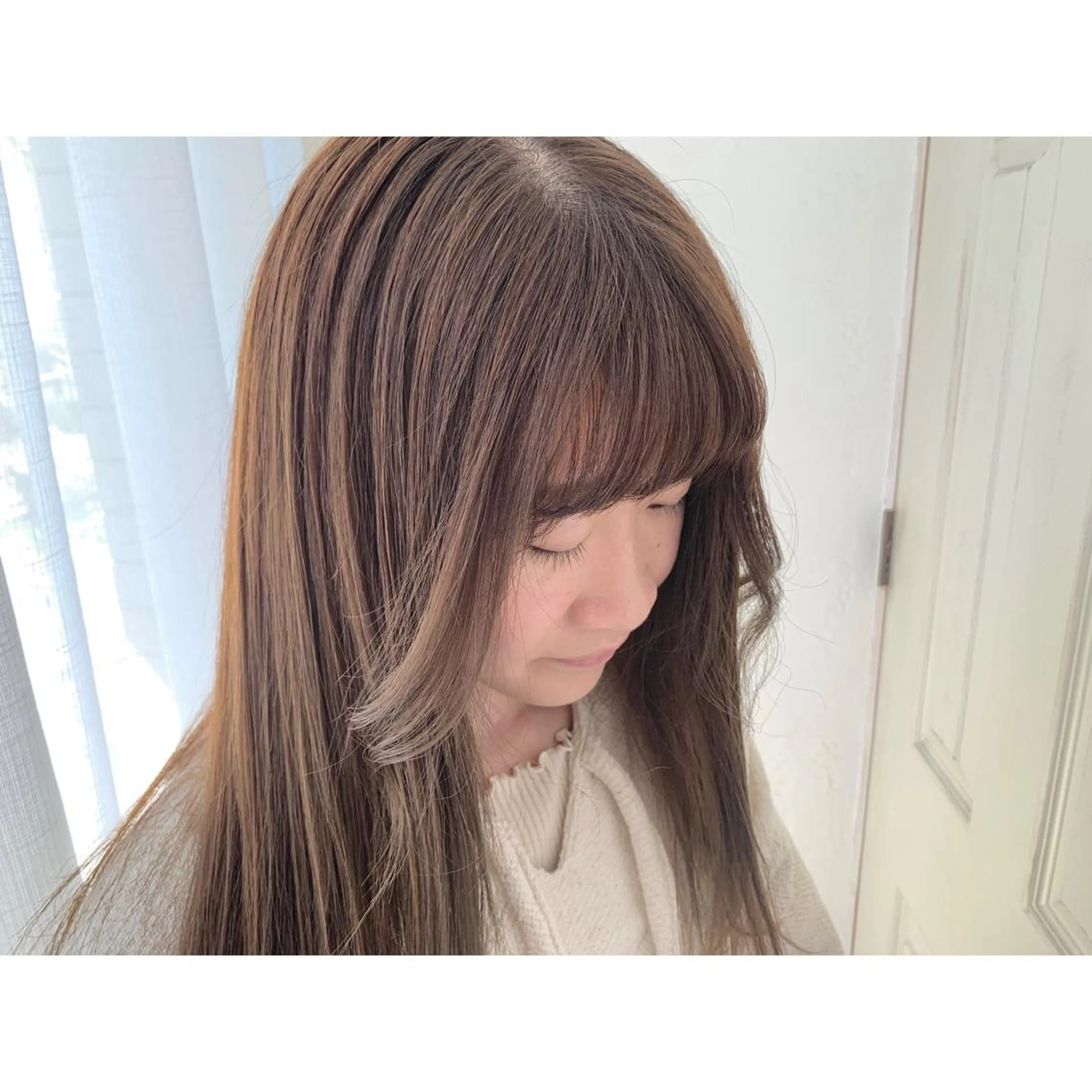 ロング カラー カット ヘアカラー fio マナミのヘアスタイル