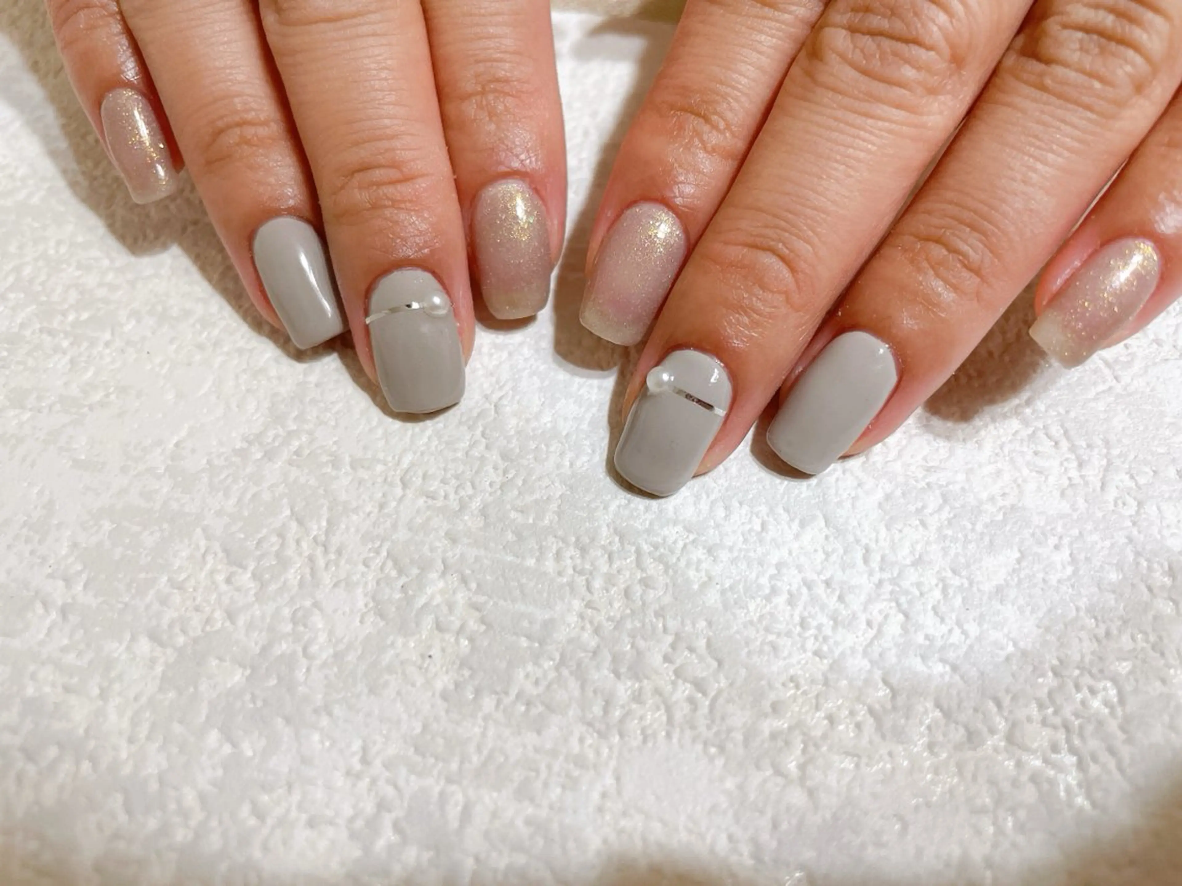 ネイル ジェルネイル 韓国ネイル パラジェル シンプルネイル 冬ネイル kikinail 溝の口のネイルデザイン