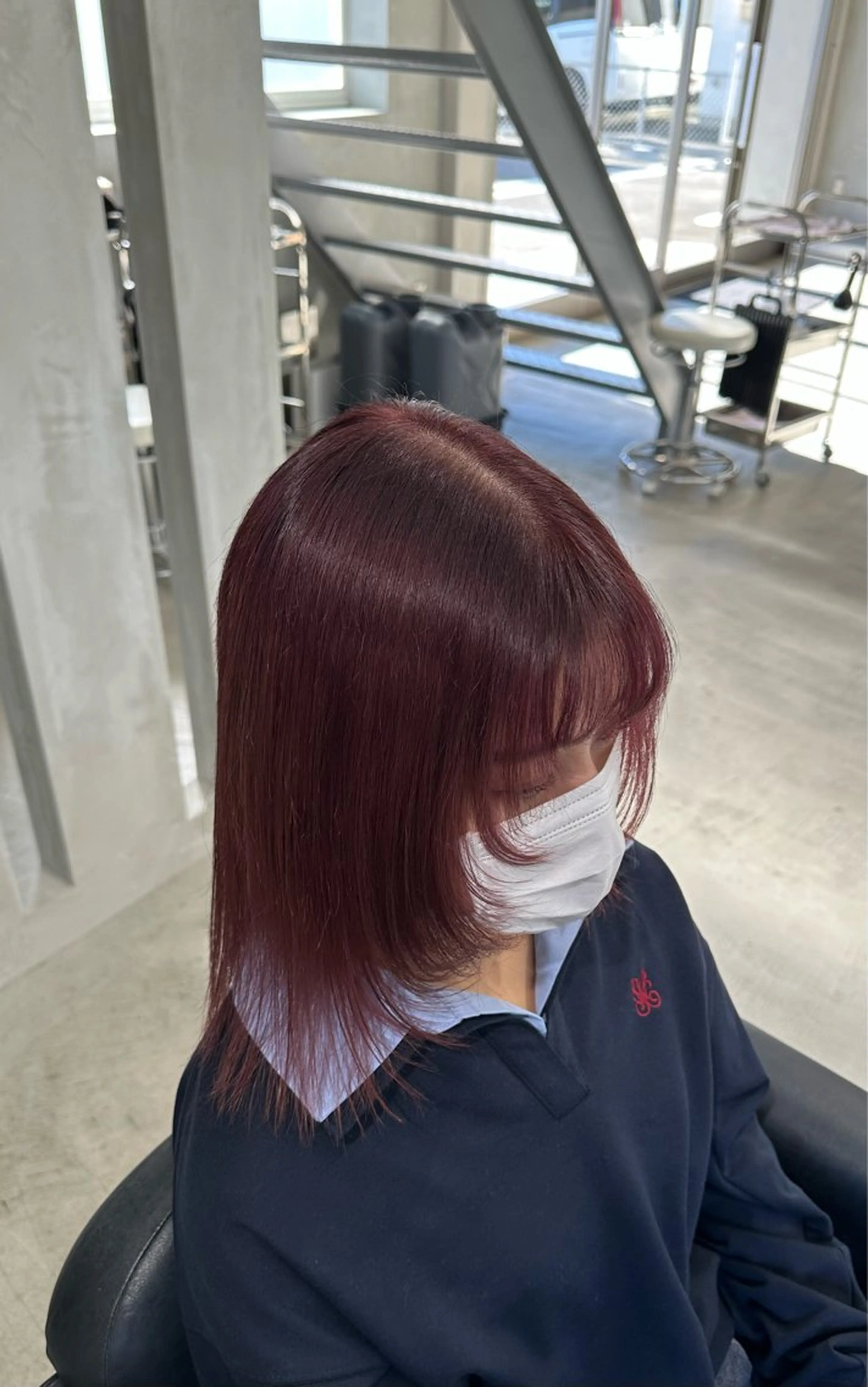 ミディアム カラー ベージュカラー ブリーチ ブラウンカラー カシス 透明感カラー ヘアカラー ヘッドスパ 三浦 斗翔のヘアスタイル