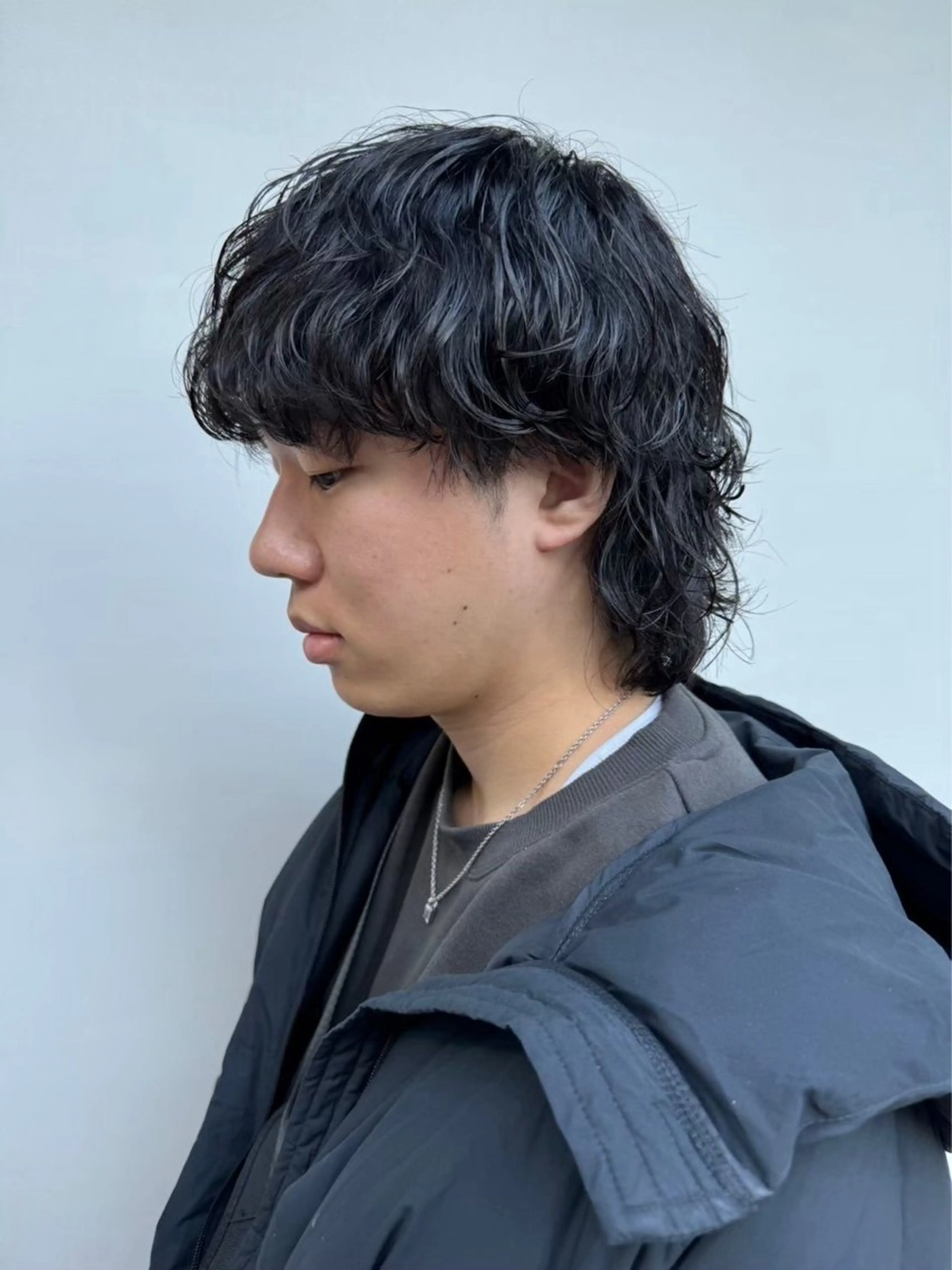 ショート パーマ メンズ メンズパーマ 波巻きパーマ メンズウルフカット ウルフカット スパイラルパーマ カット パーマ メンズパーマ特化/ メッシュ/薫/店長のヘアスタイル