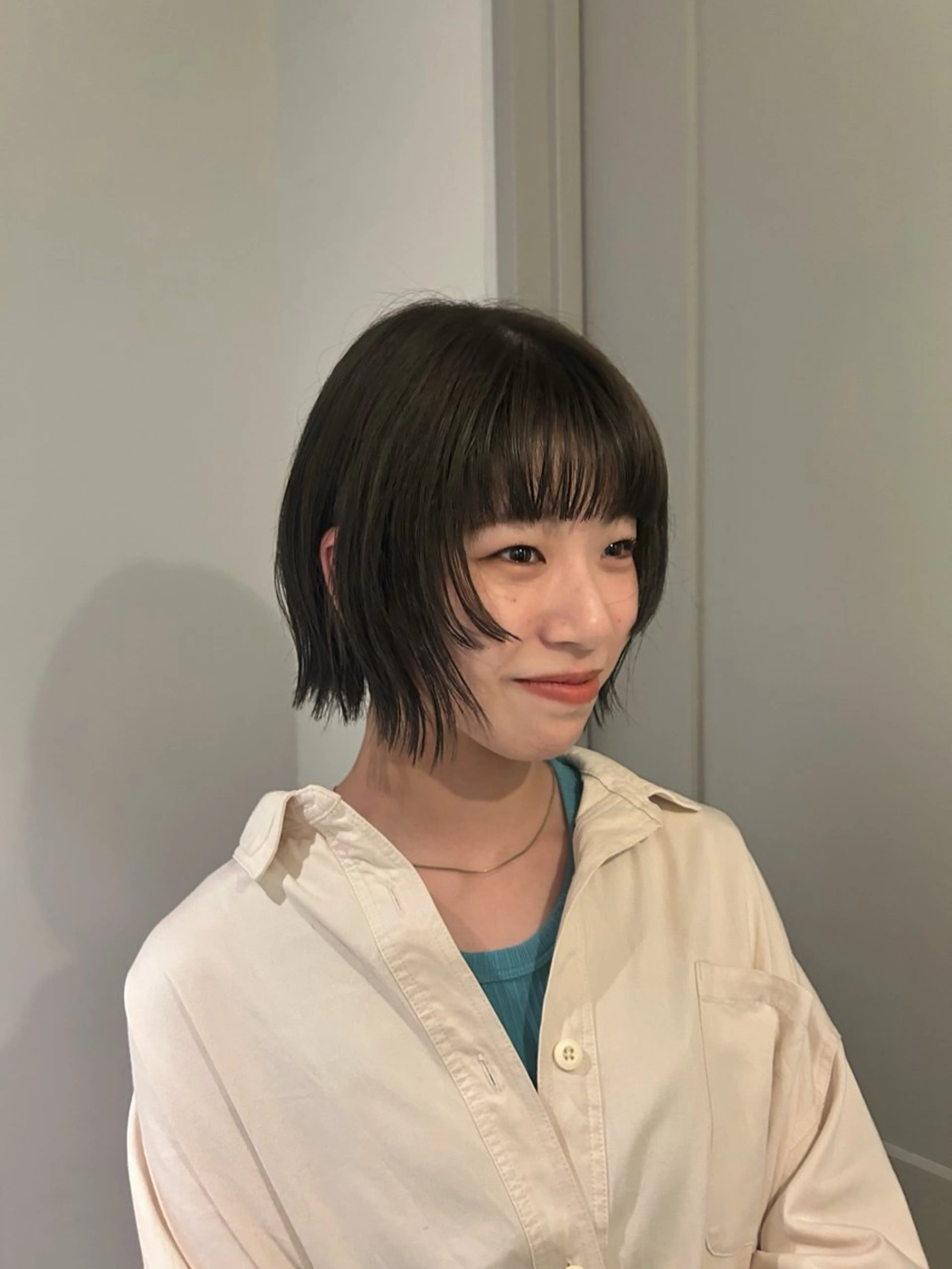 ショート ボブ 顔周りカット Mori Aimiのヘアスタイル