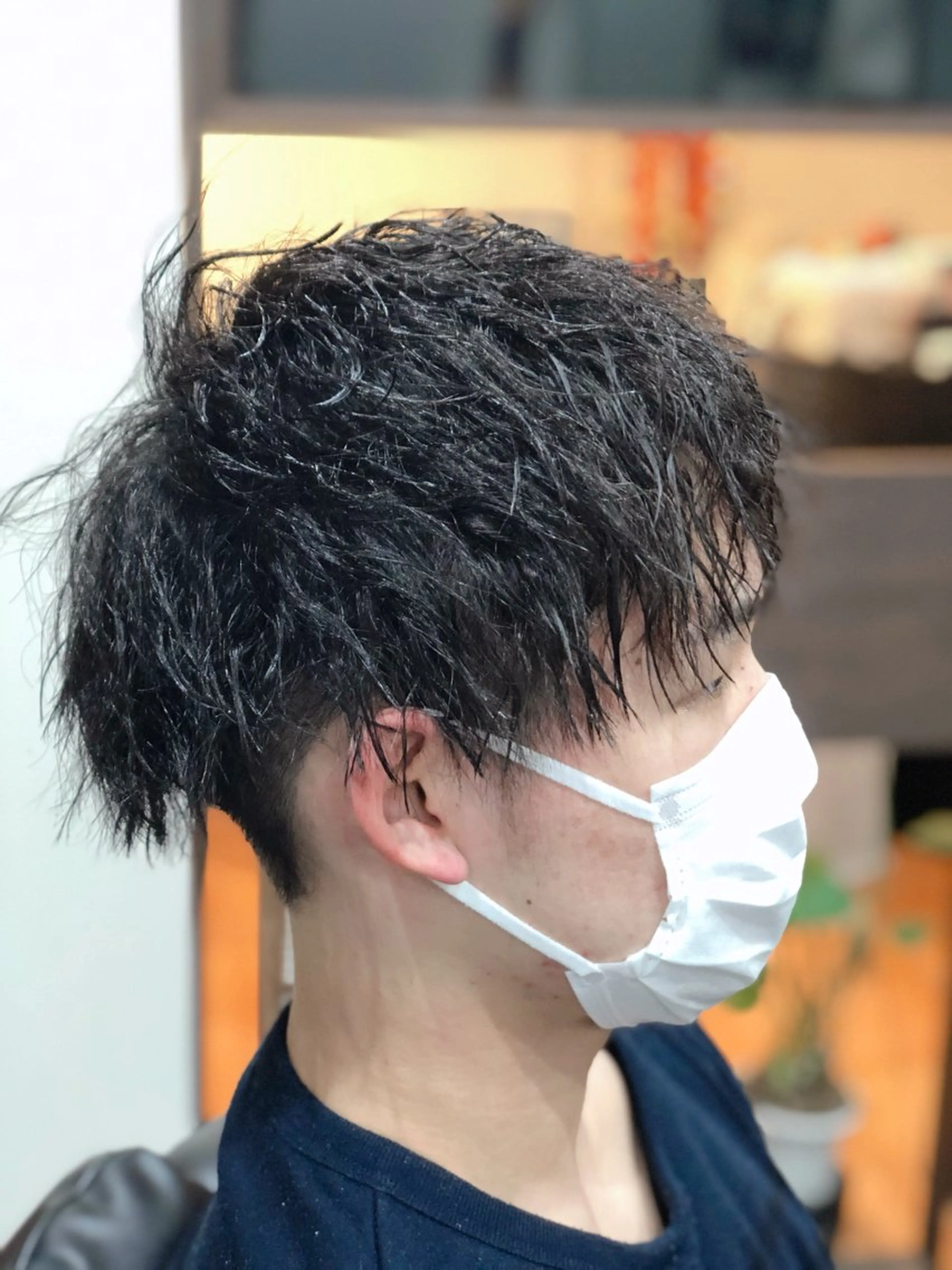ショート パーマ メンズ マッシュ 学生（メンズ向け） 学生 早川 太貴のヘアスタイル
