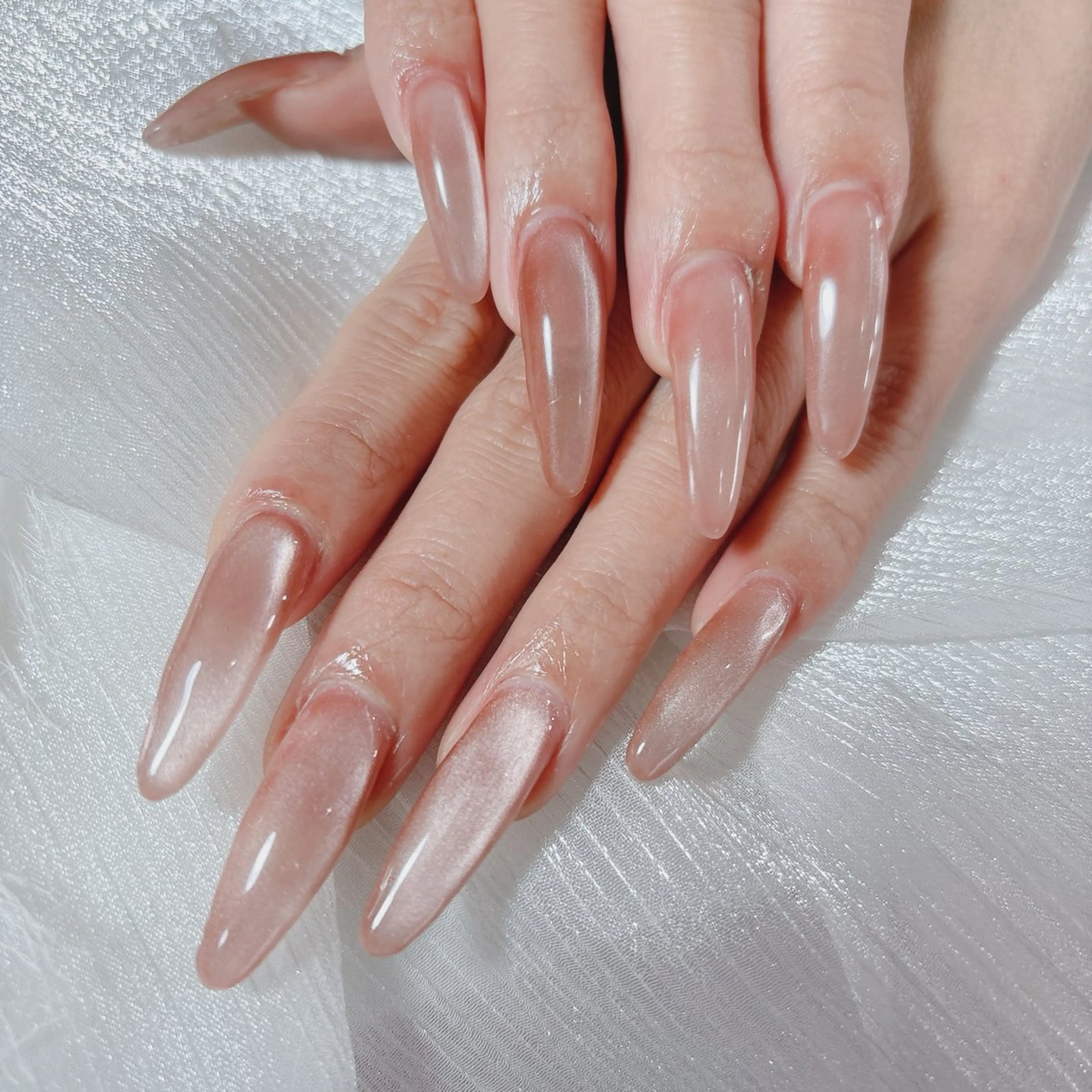 ネイル 長さ出し ワンカラーネイル MignonReve所属・MignonReve 🎀Sayaのネイルデザイン