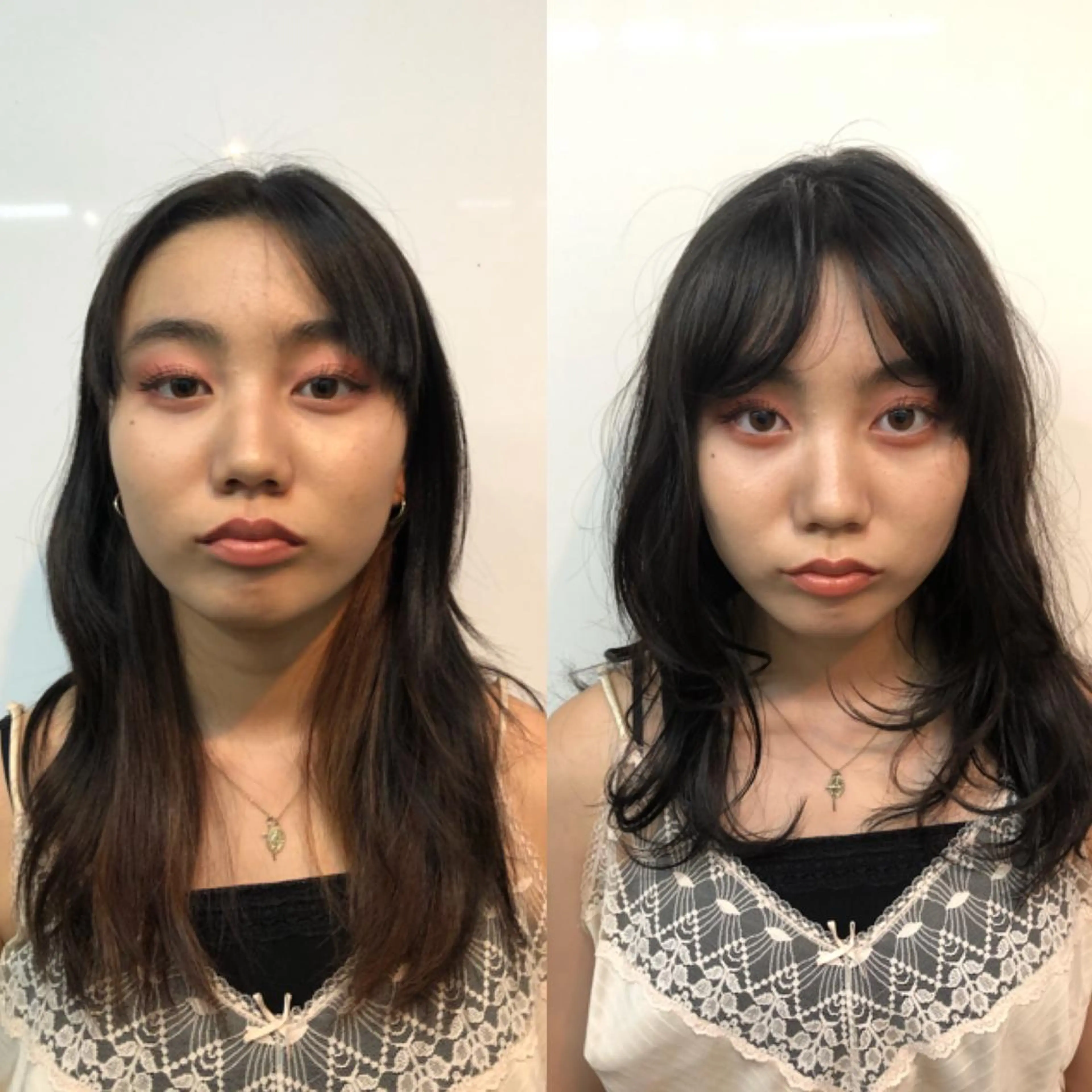 ミディアム カラー 黒髪 ブリーチ トリートメント カット ヘアカラー トリートメント 桑原 菜摘のヘアスタイル