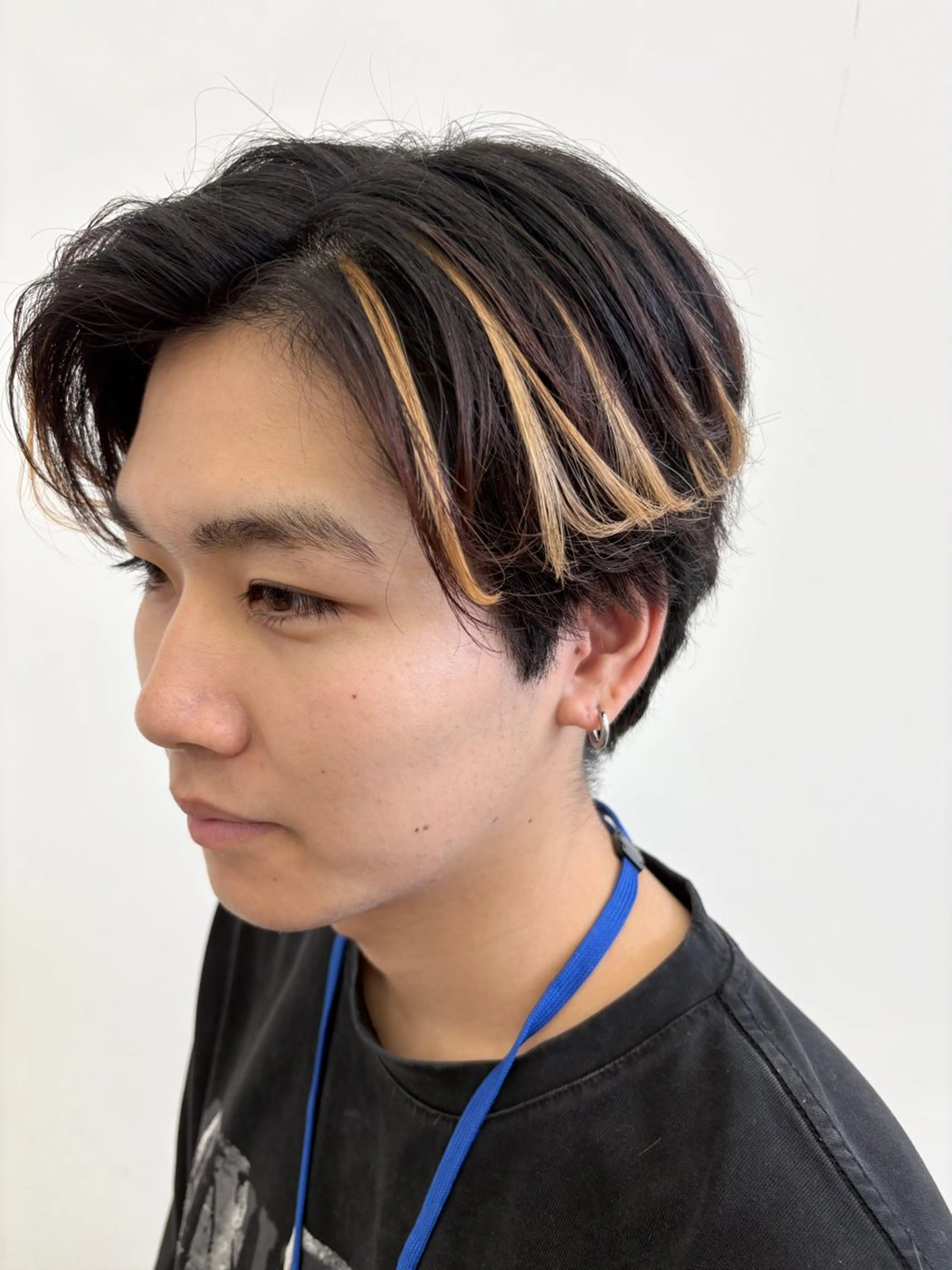 ミディアム メンズ エクステ 岡田 和馬のヘアスタイル