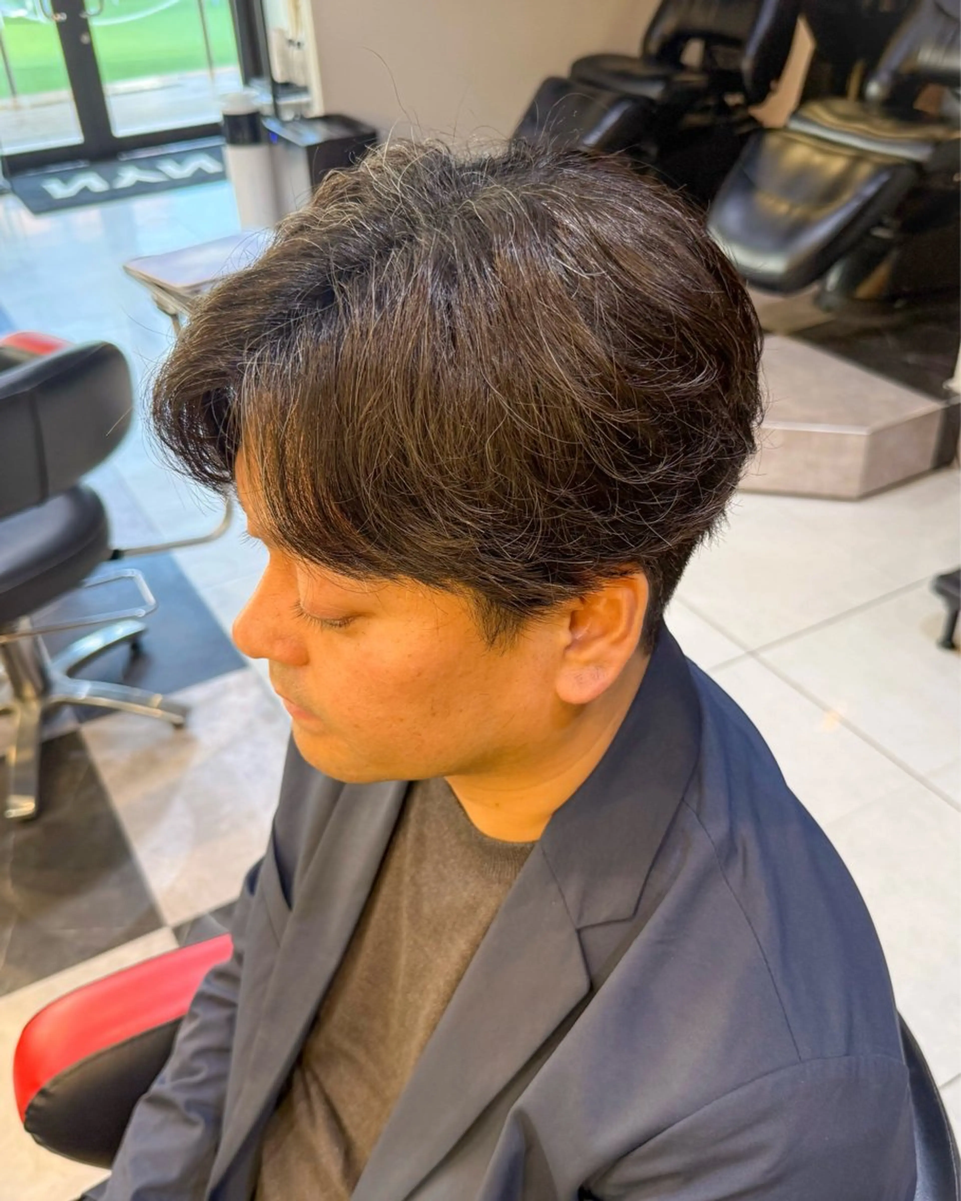 パーマ メンズ レディースモデル募集 無料/田中海斗のヘアスタイル