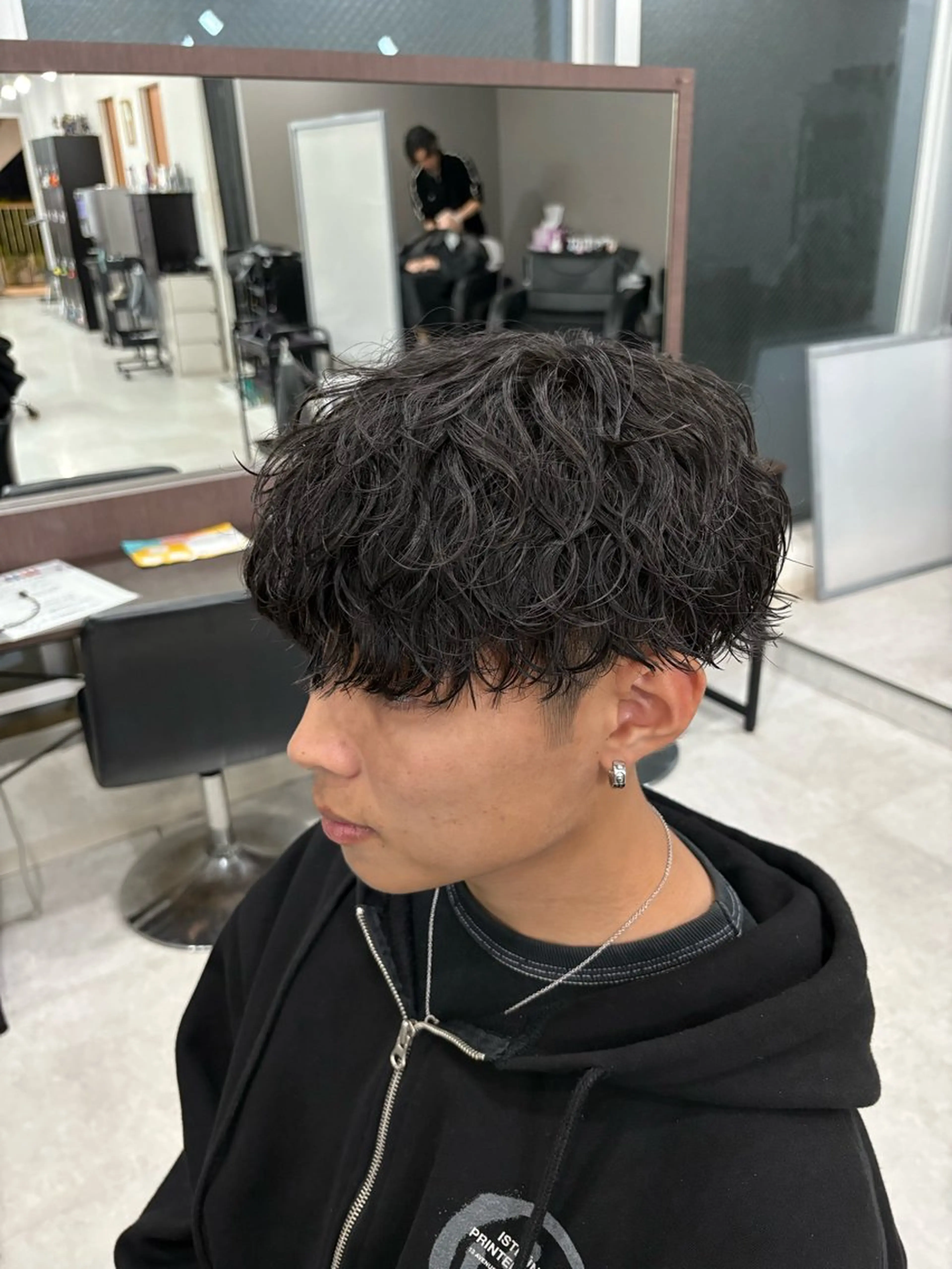 ショート パーマ メンズパーマ特化 園田　楓莉のヘアスタイル