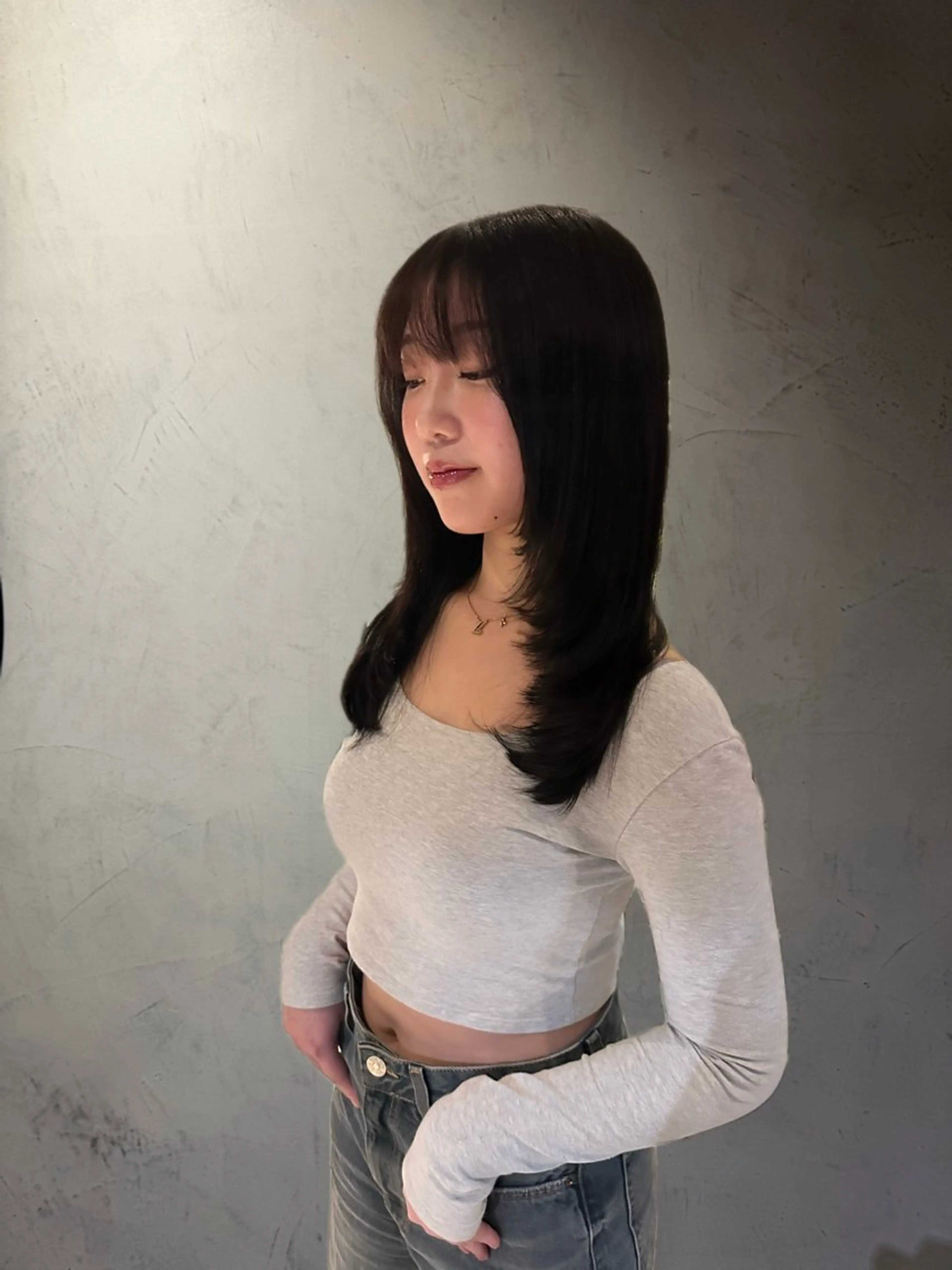 ロング カット 🇺🇸海外レイヤー yunoのヘアスタイル