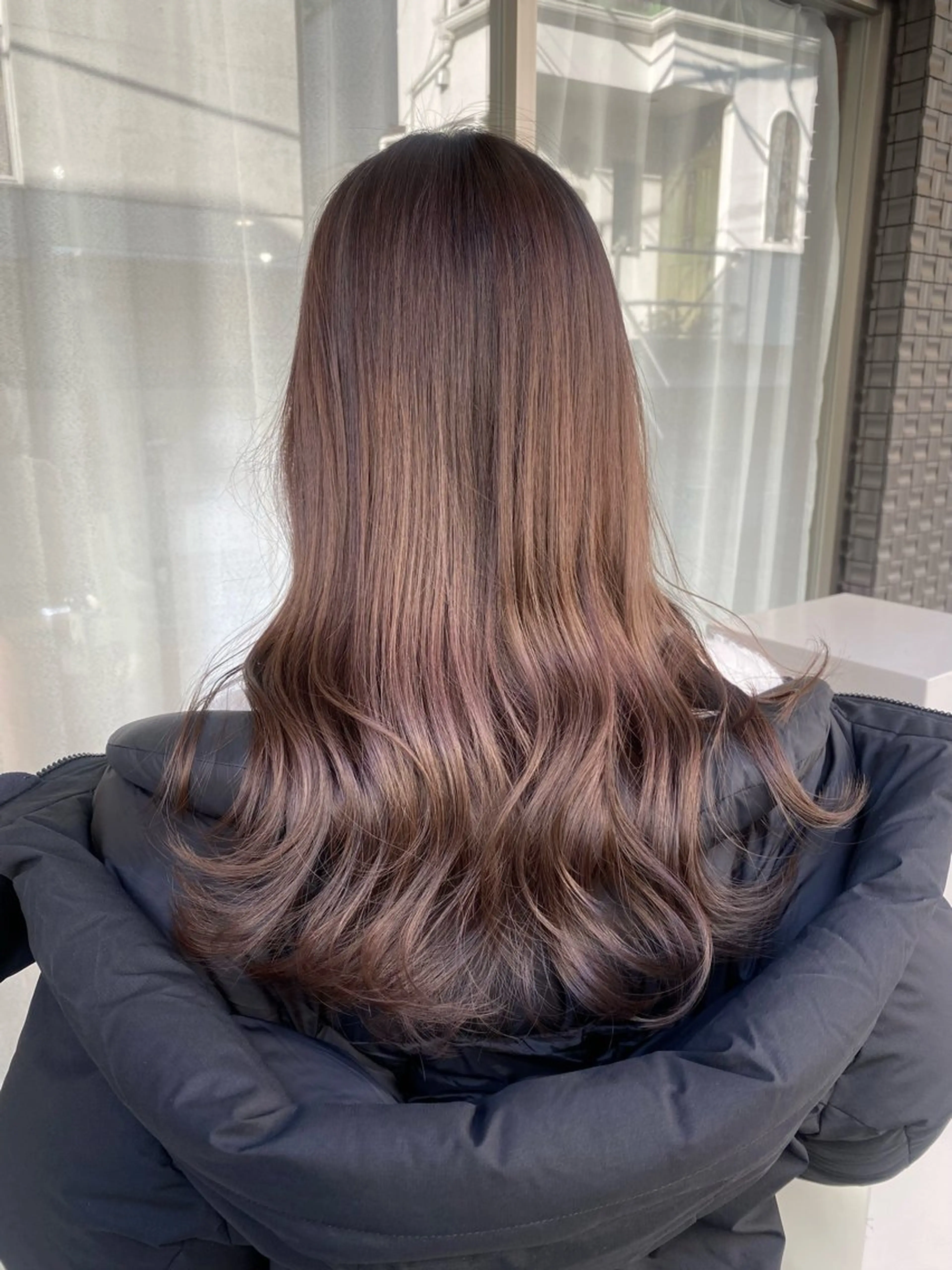 セミロング カラー グレージュ カット ヘアカラー トリートメント グレージュ/レイヤー /韓国ヘア/RISAのヘアスタイル