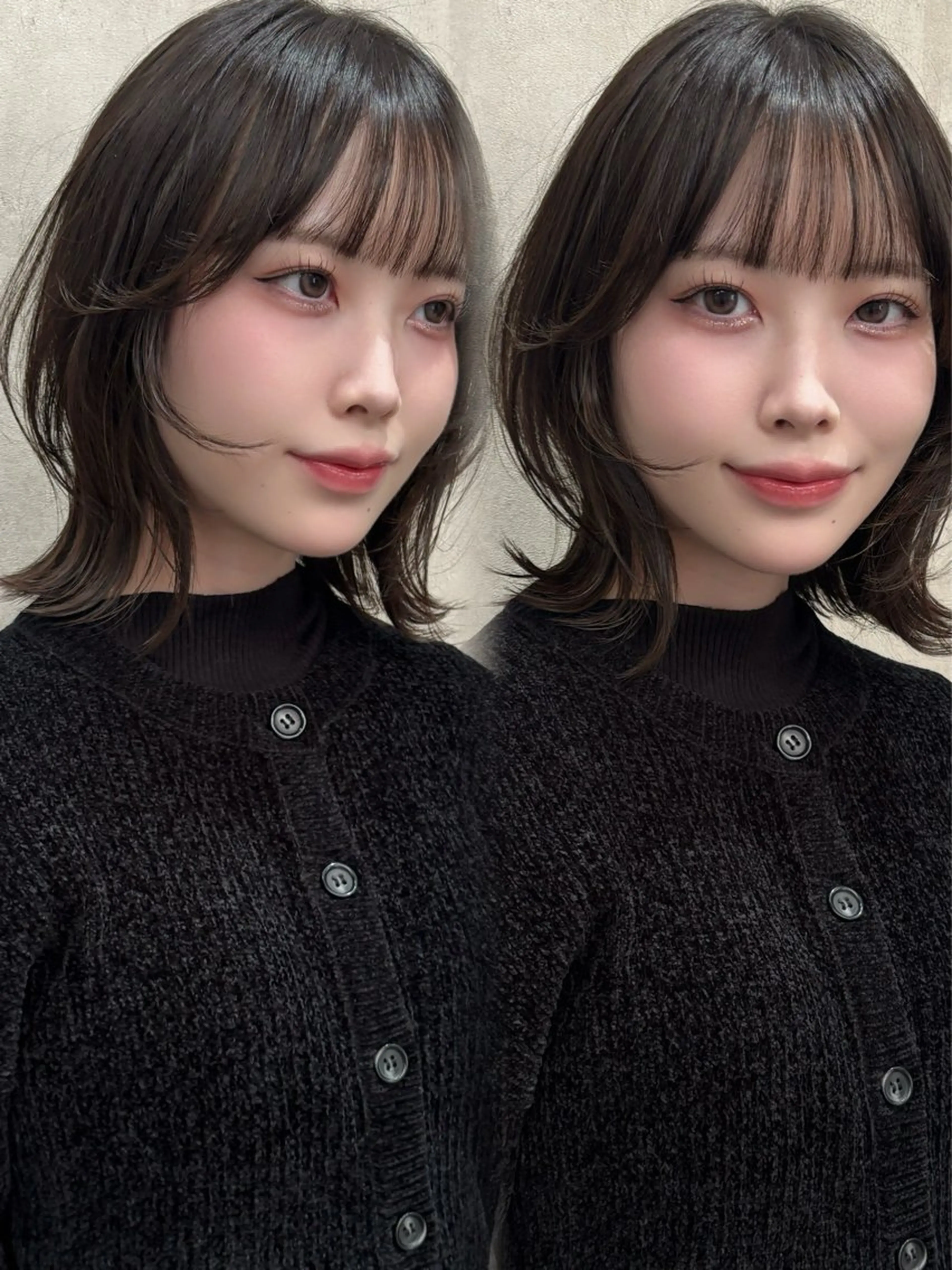ミディアム ボブレイヤー ボブ レイヤーカット カット 🖤顔まわり 盛れヘア⟡アズサ🖤のヘアスタイル