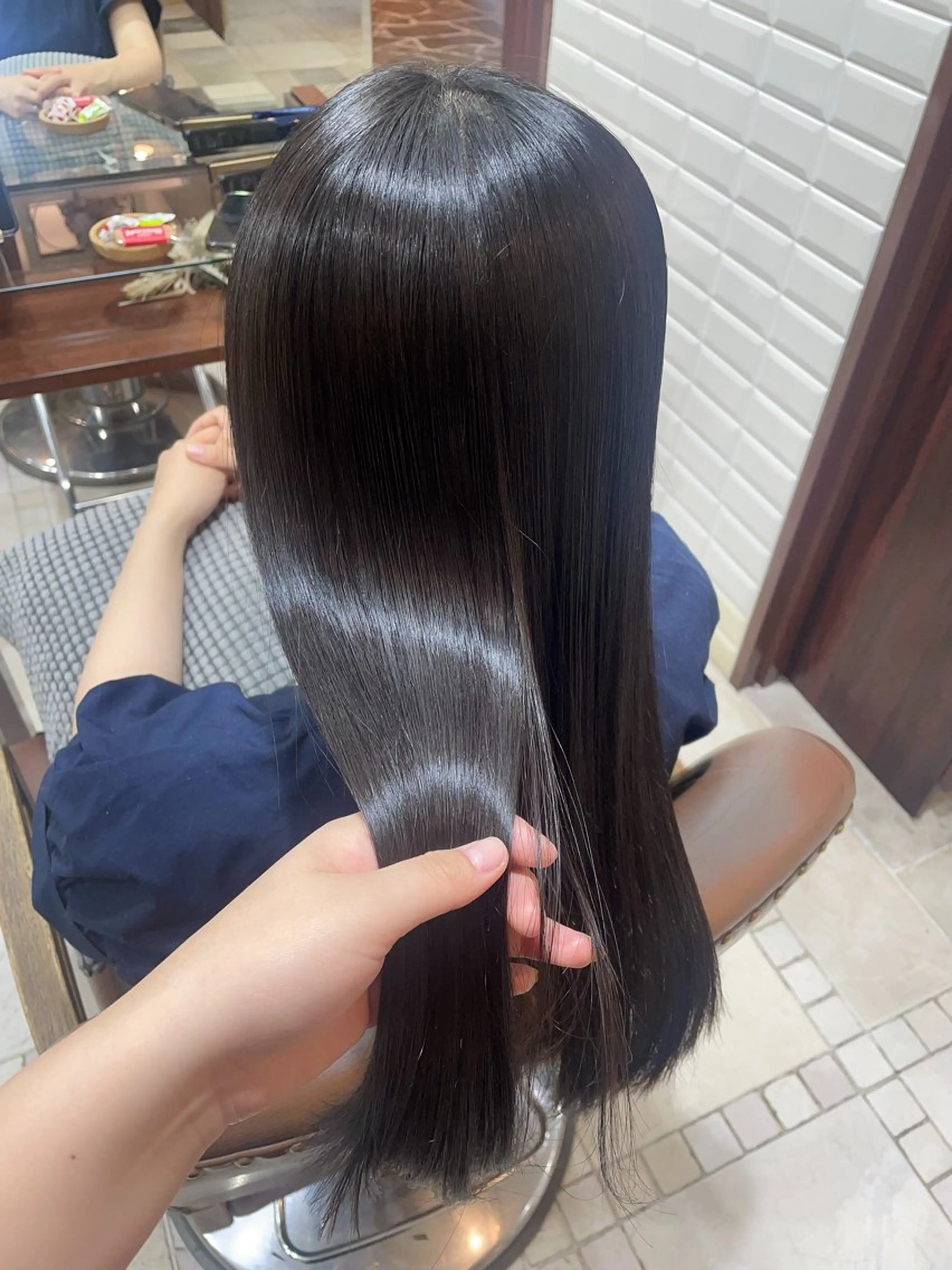 ロング 髪質改善 カット 縮毛矯正 透明感/チョコカラー 💍TAMA💍のヘアスタイル