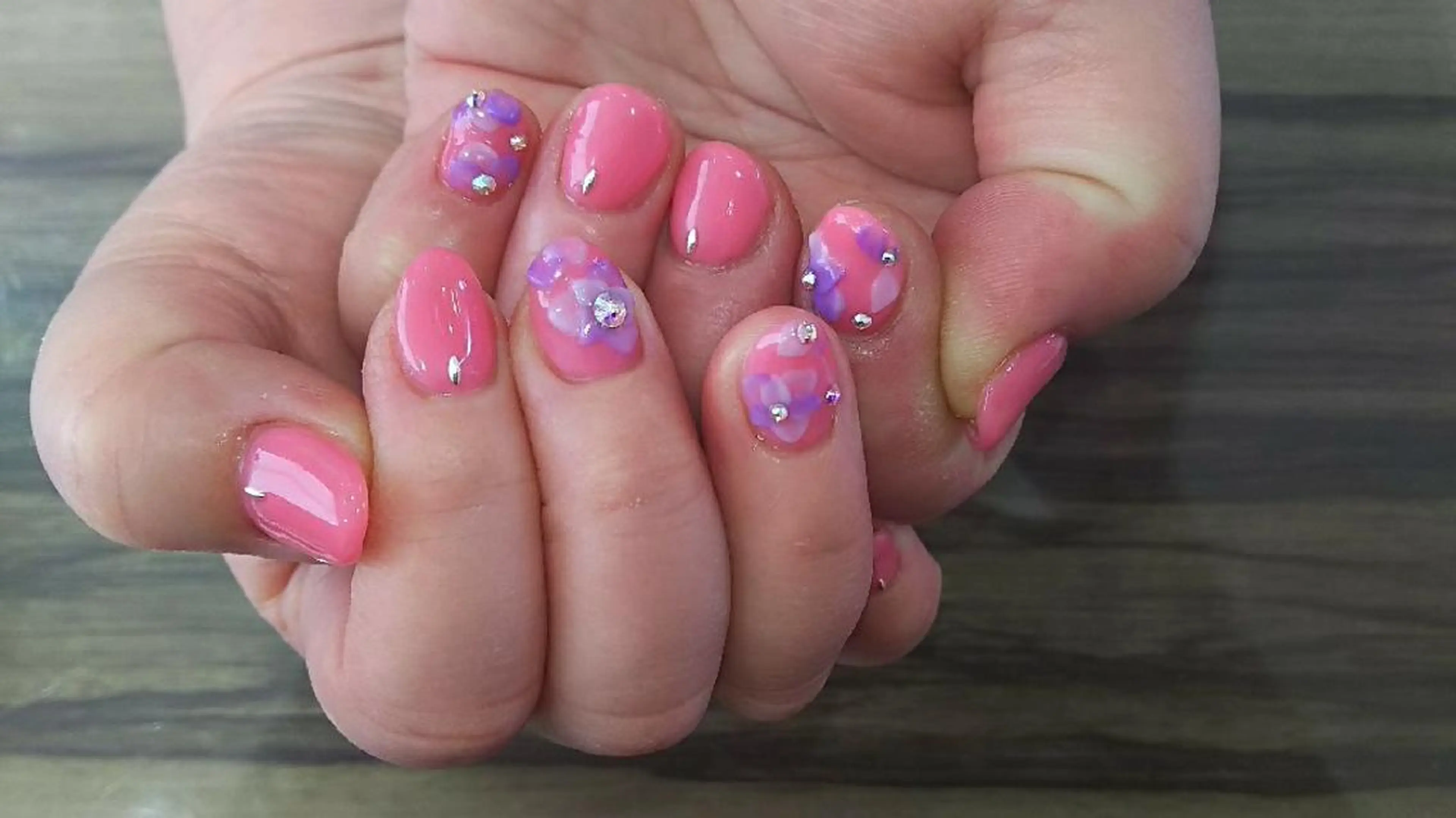 ショート ネイル アートネイル フラワーネイル Progress Nailのネイルデザイン