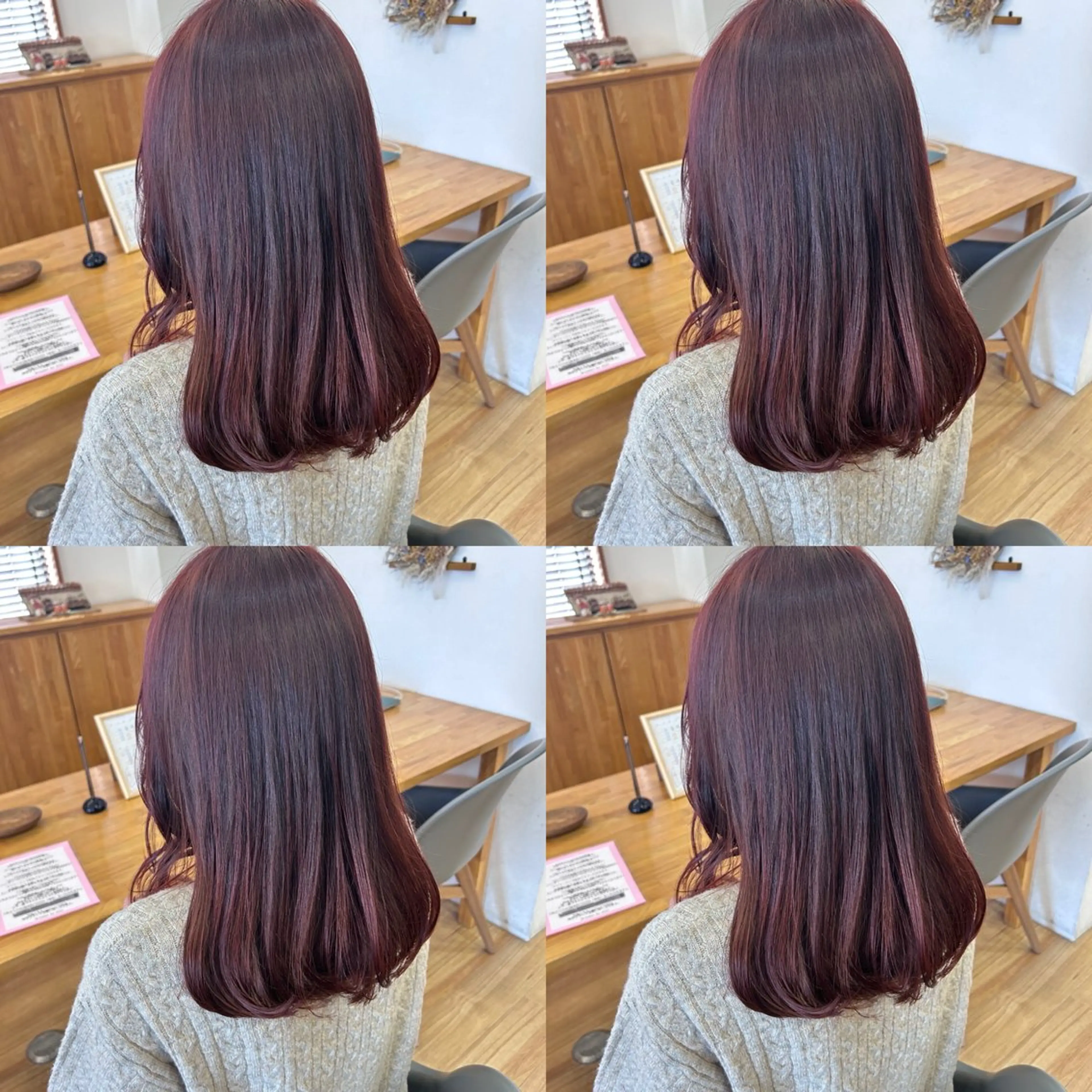 ミディアム 河口 友里のヘアスタイル