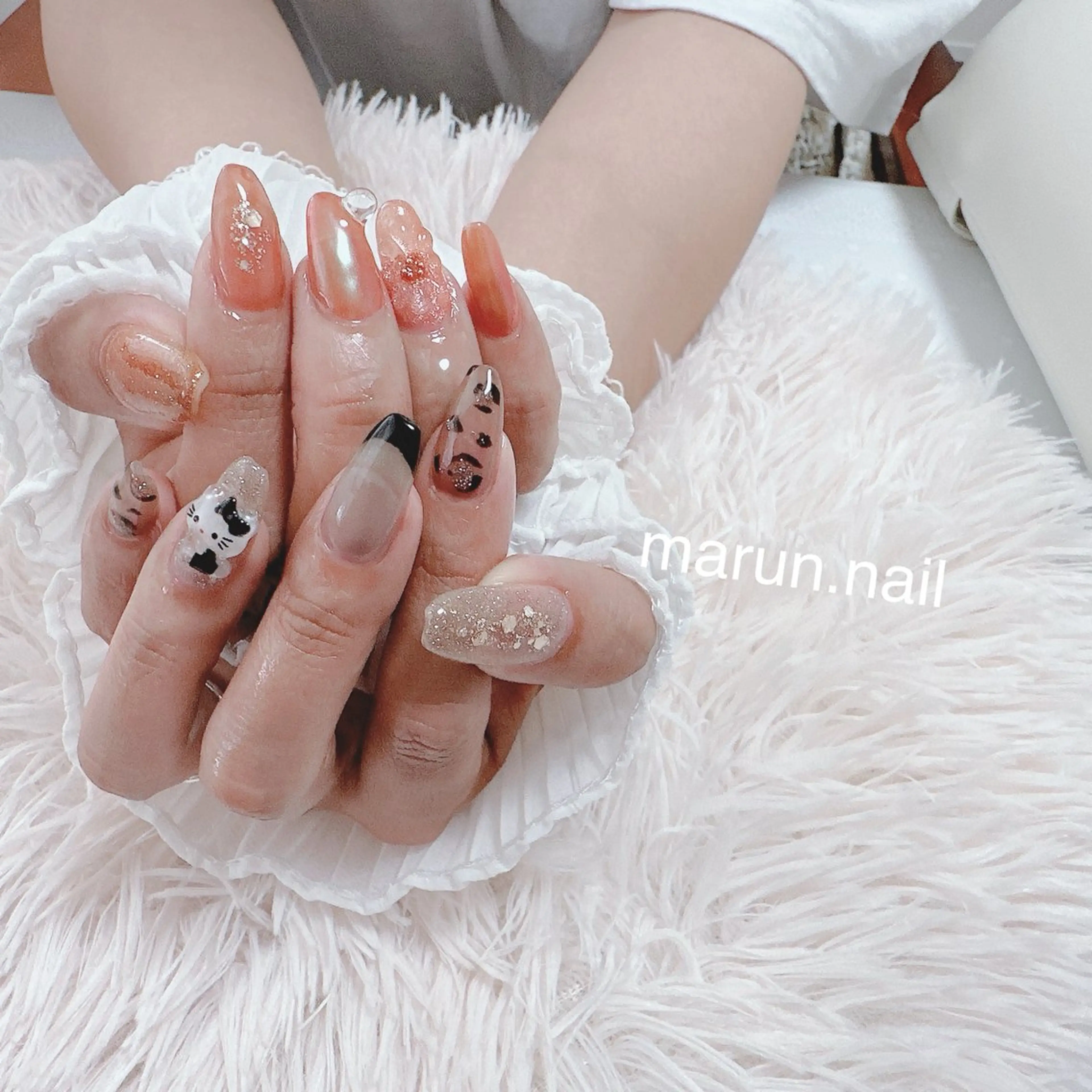 ネイル 持ち込み marun._ megumi.のネイルデザイン