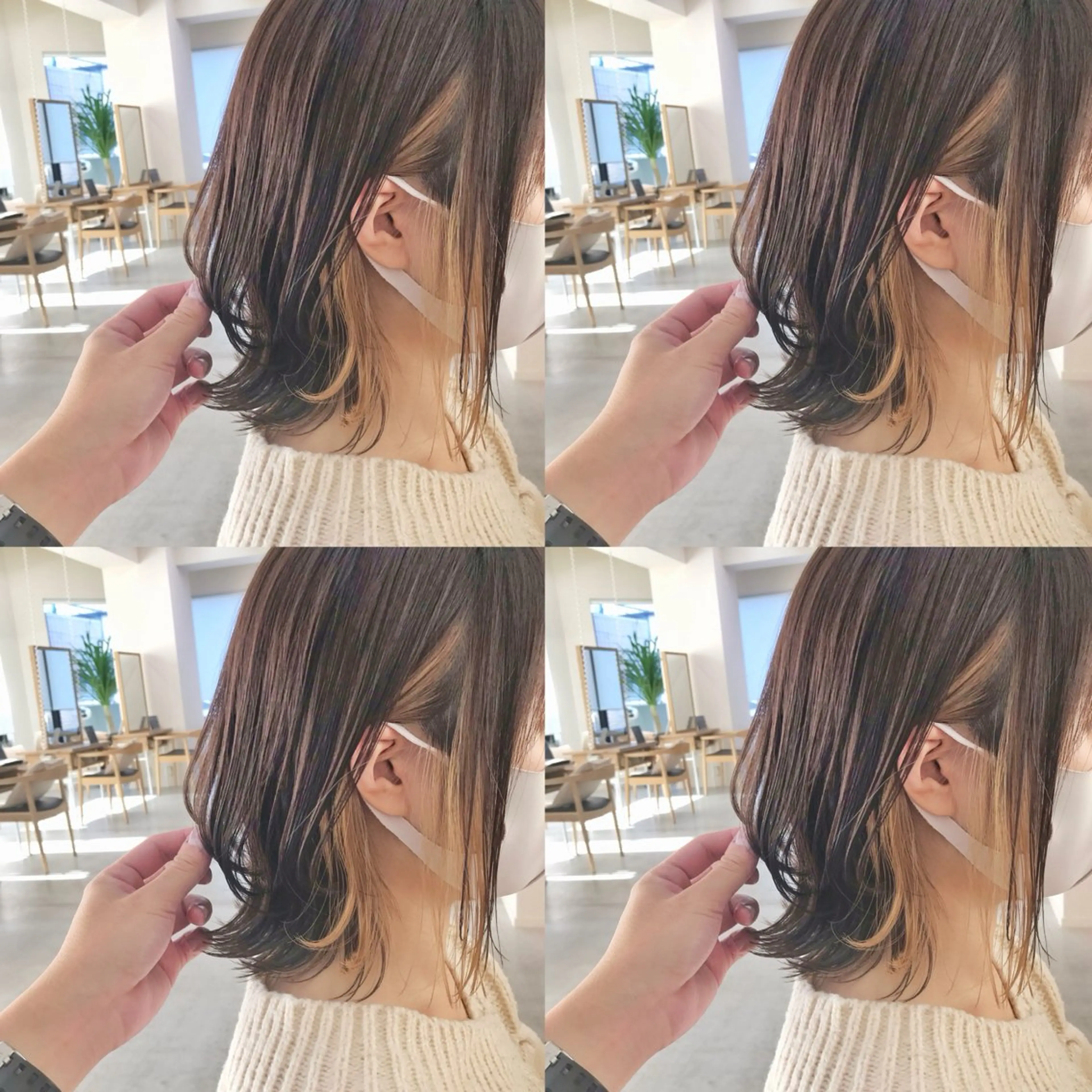ミディアム カット ヘアカラー トリートメント イメチェンカット✂️ 錦糸町佐藤店長のヘアスタイル