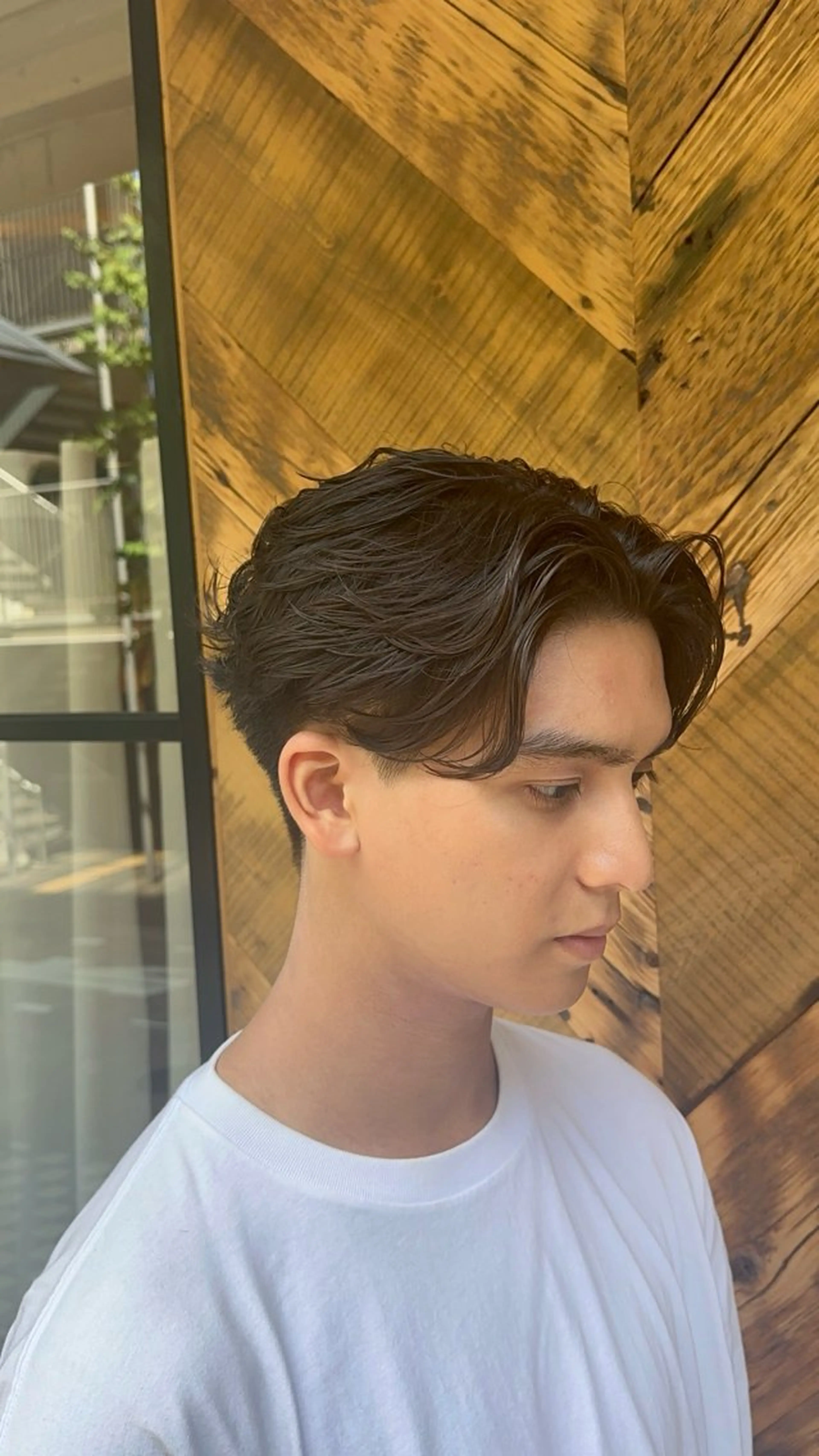 パーマ メンズ フェードカット メンズパーマ ニュアンスパーマ カット 【gemini店長】 メンズ特化中野稜平のヘアスタイル