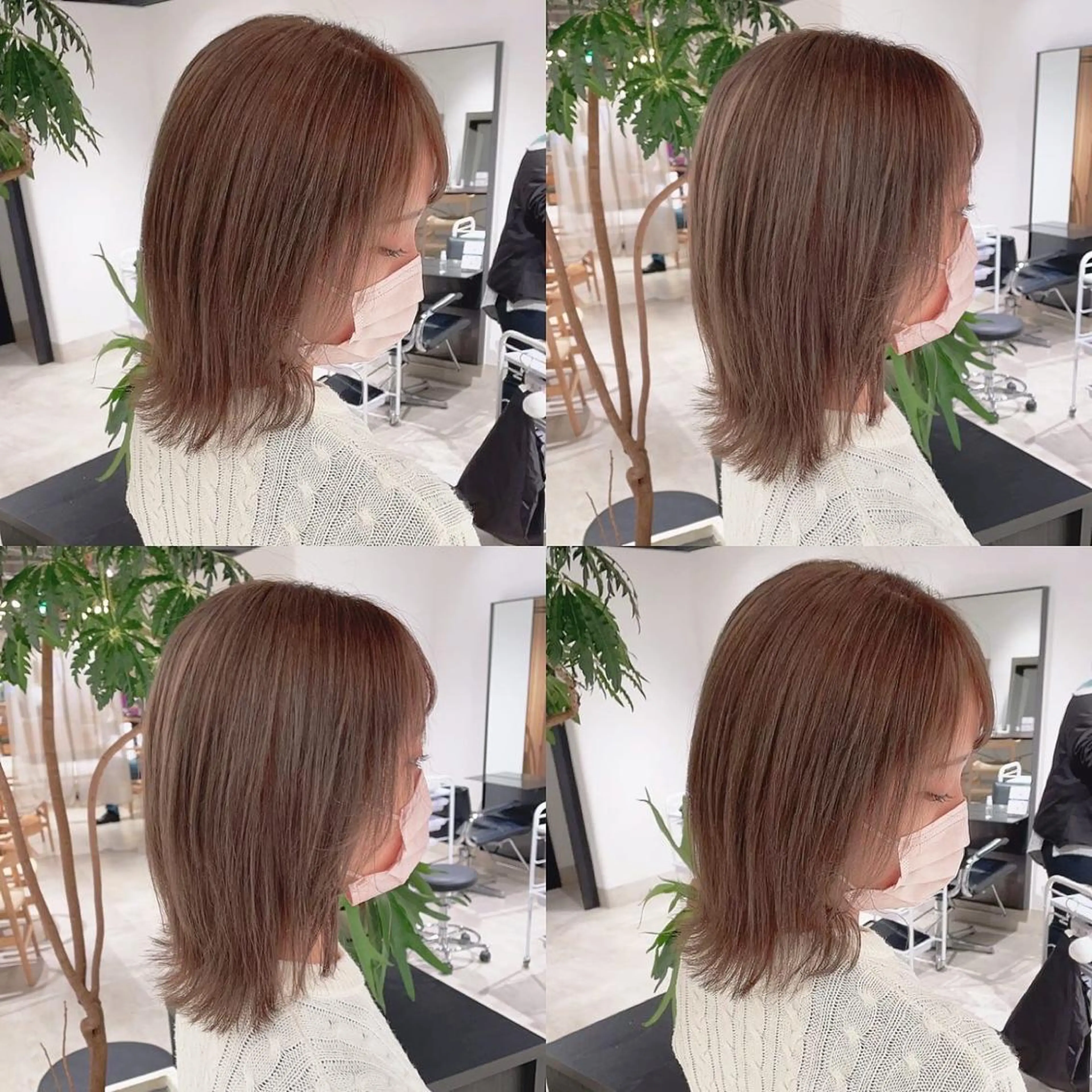 ショート カラー ベージュカラー 黒髪 ブリーチ 透明感カラー ミルクティーベージュ ヘアカラー トリートメント 渋谷:インナーカラー ／🍒エリカ🍒のヘアスタイル