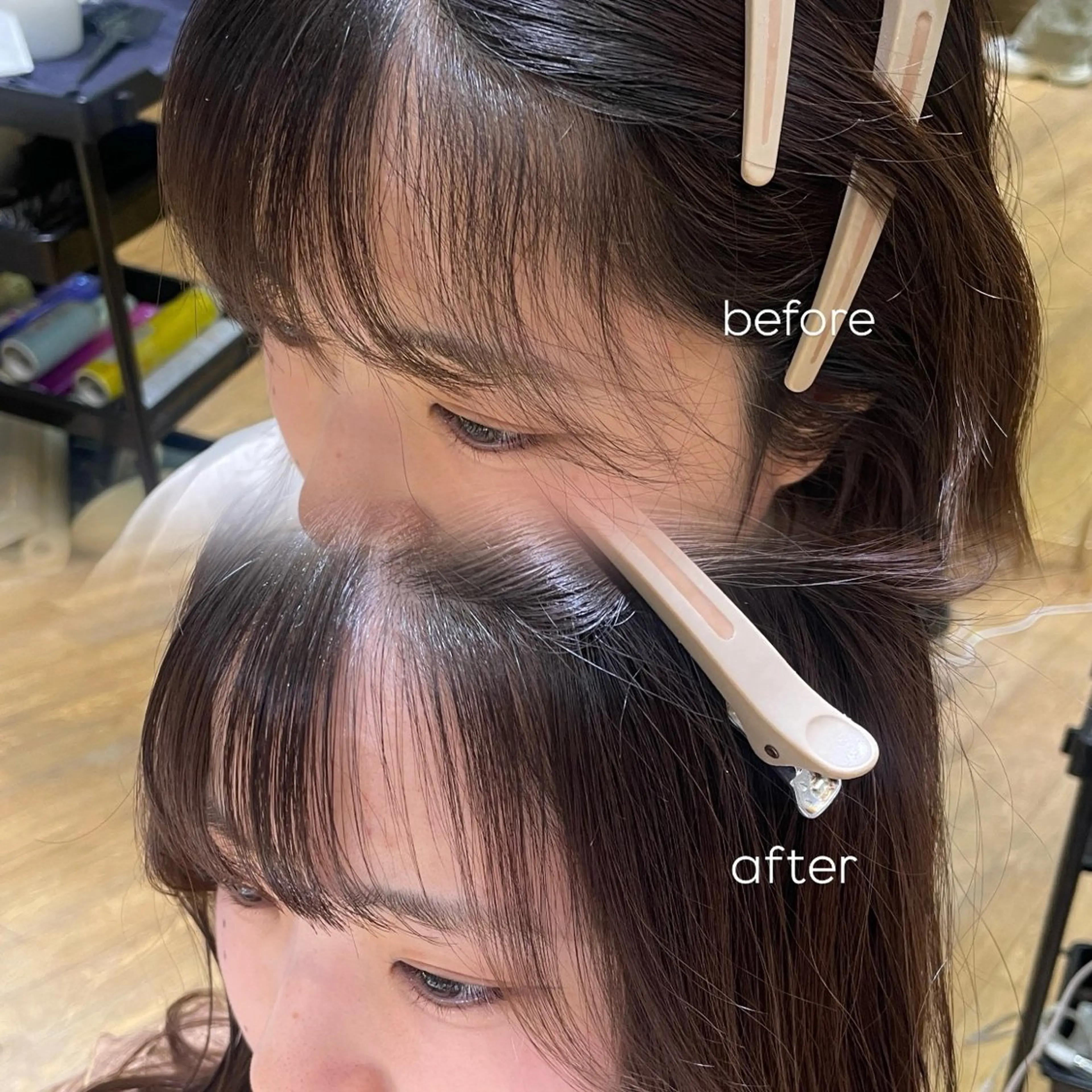 ミディアム パーマ ストレートパーマ パーマ 縮毛矯正 縮毛矯正/レイヤー 🌙児玉光瑠のヘアスタイル