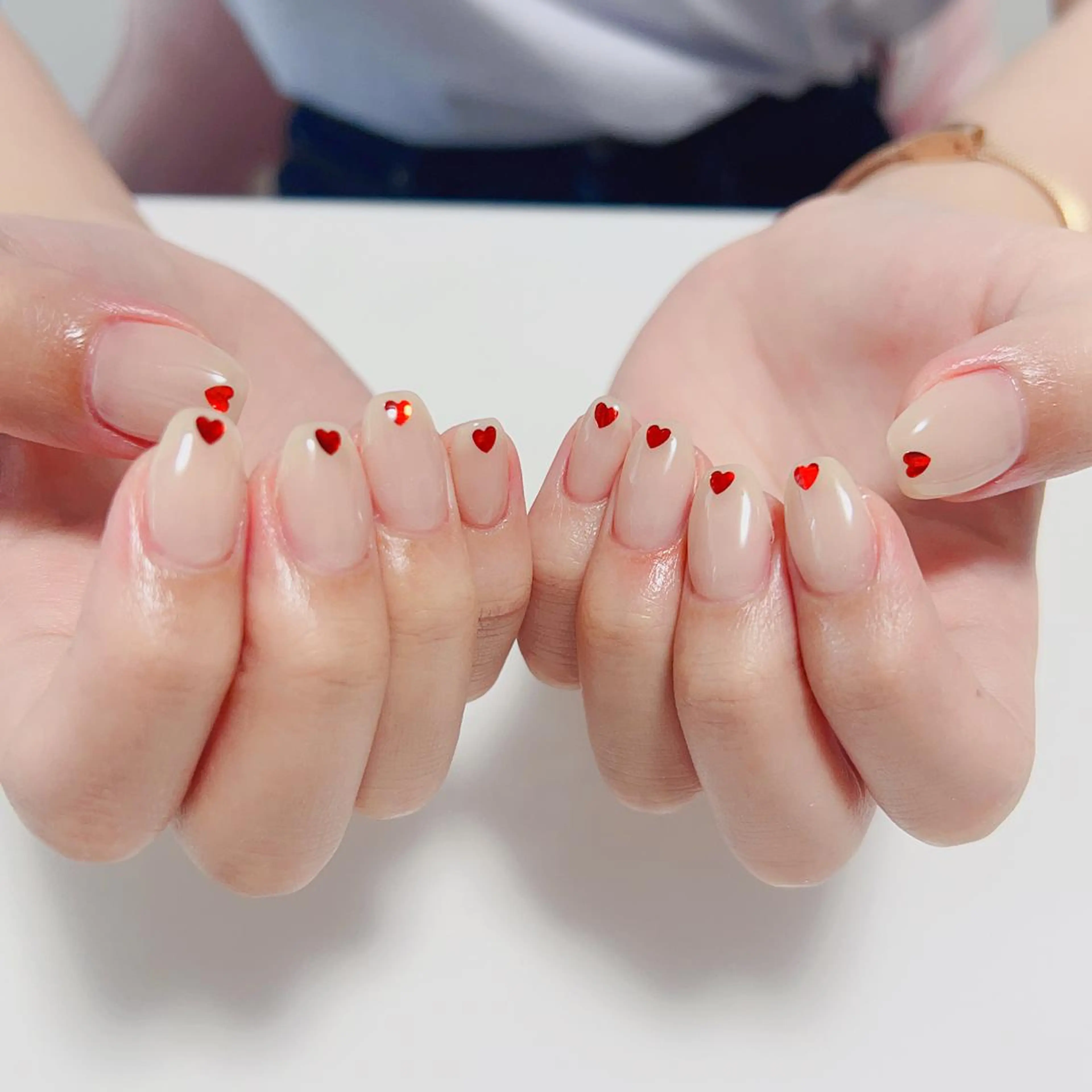 ネイル ハート ハンドネイル YUYI.nail salonのネイルデザイン