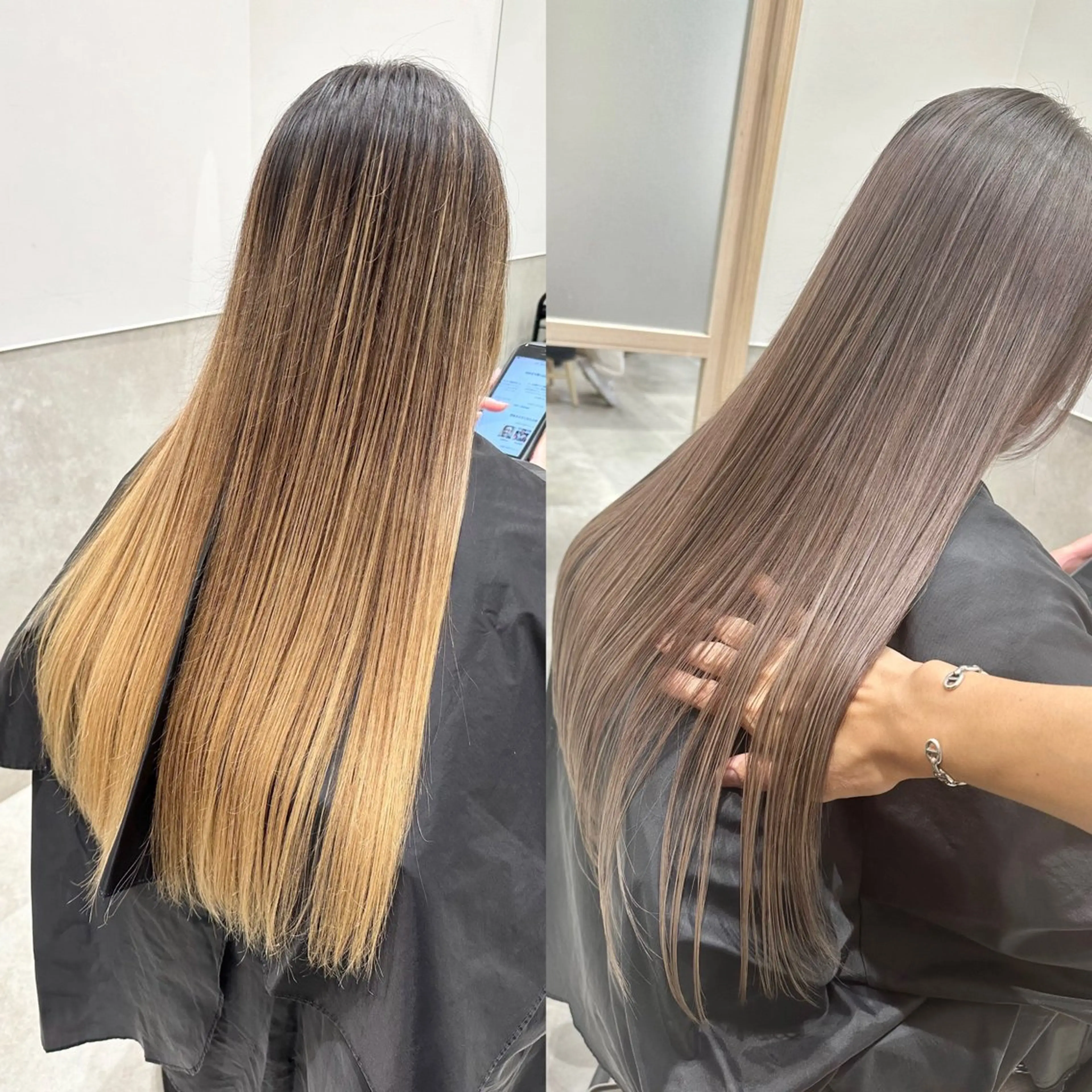 ロング ヘアカラー バレイヤージュ修正 Yusukeのヘアスタイル