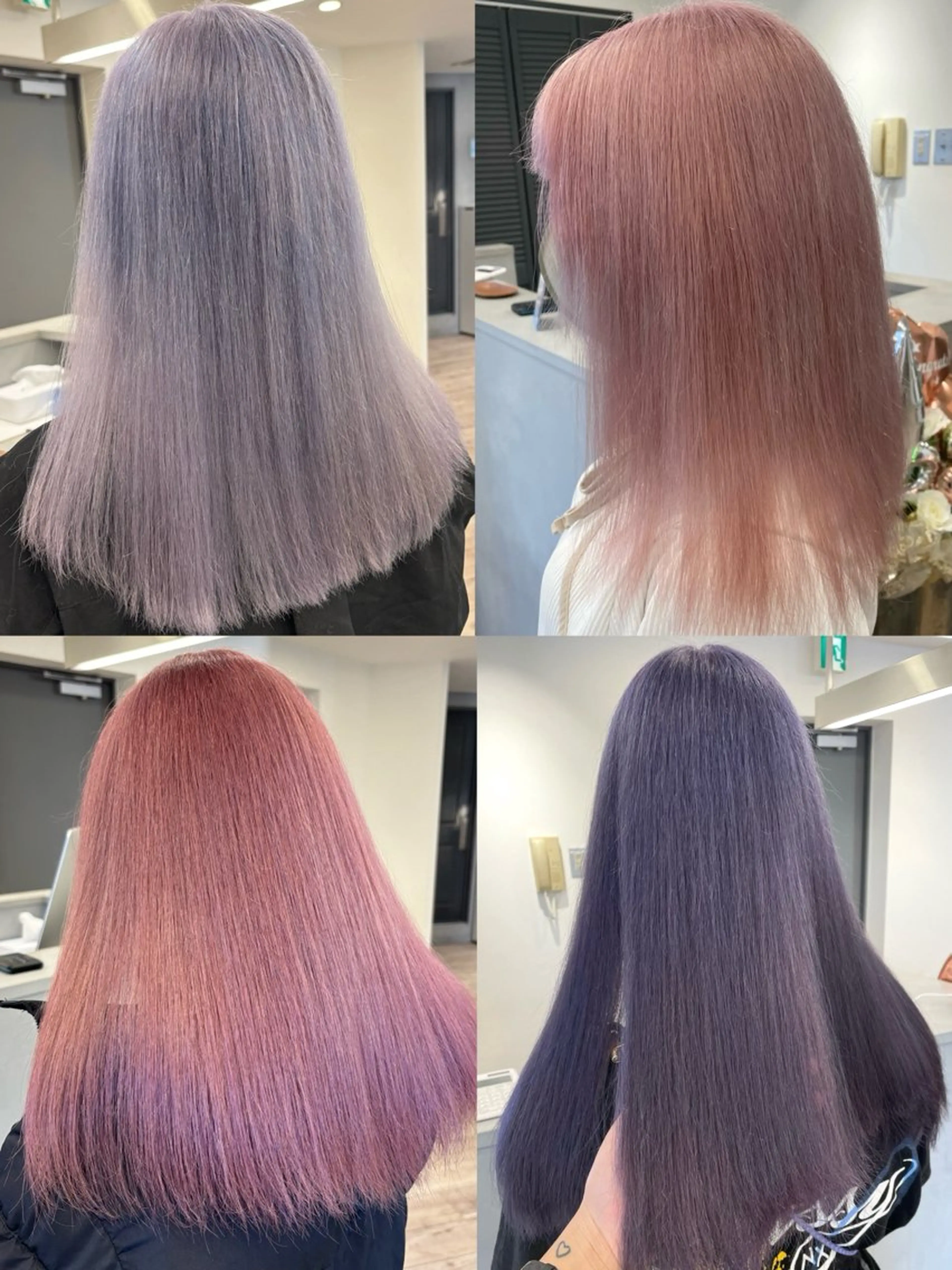 セミロング カラー ヘアカラー 韓国ハイトーンカラー kana♡のヘアスタイル