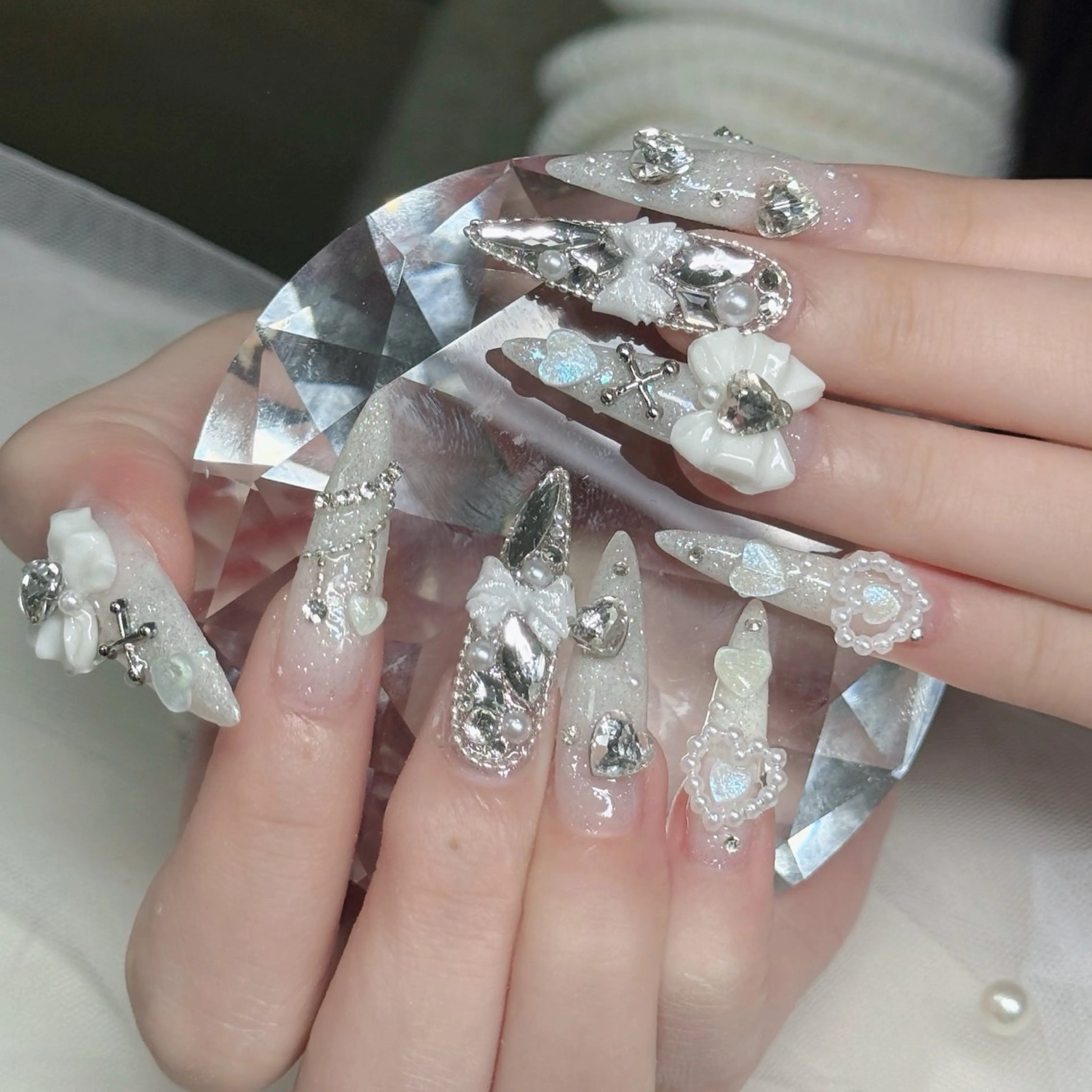 ネイル フットネイル フレンチネイル グラデーション 韓国ネイル ロングネイル ハンドネイル Hani Nail Salonのネイルデザイン