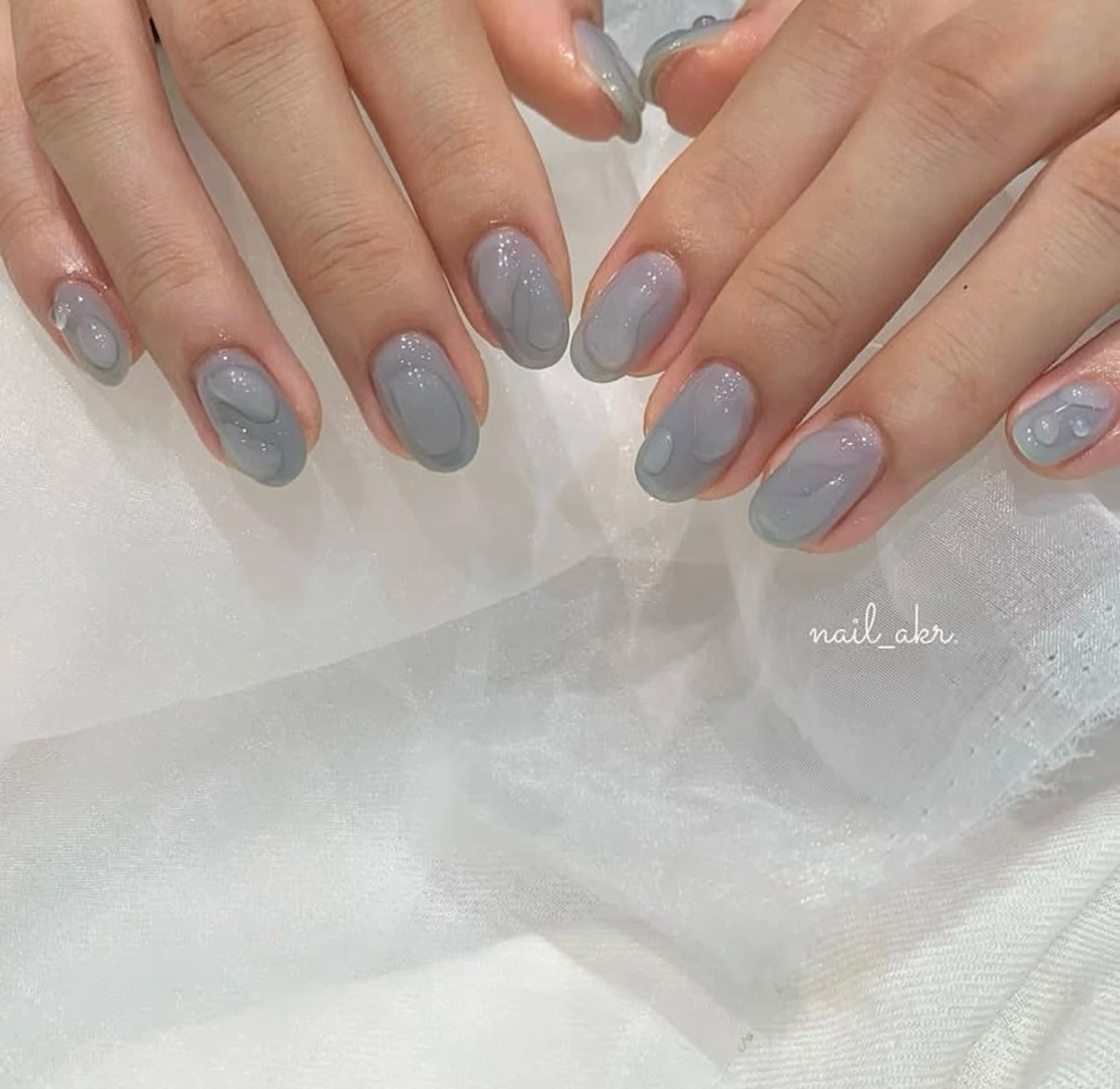 ネイル ブルー nailAVANCE akariのネイルデザイン