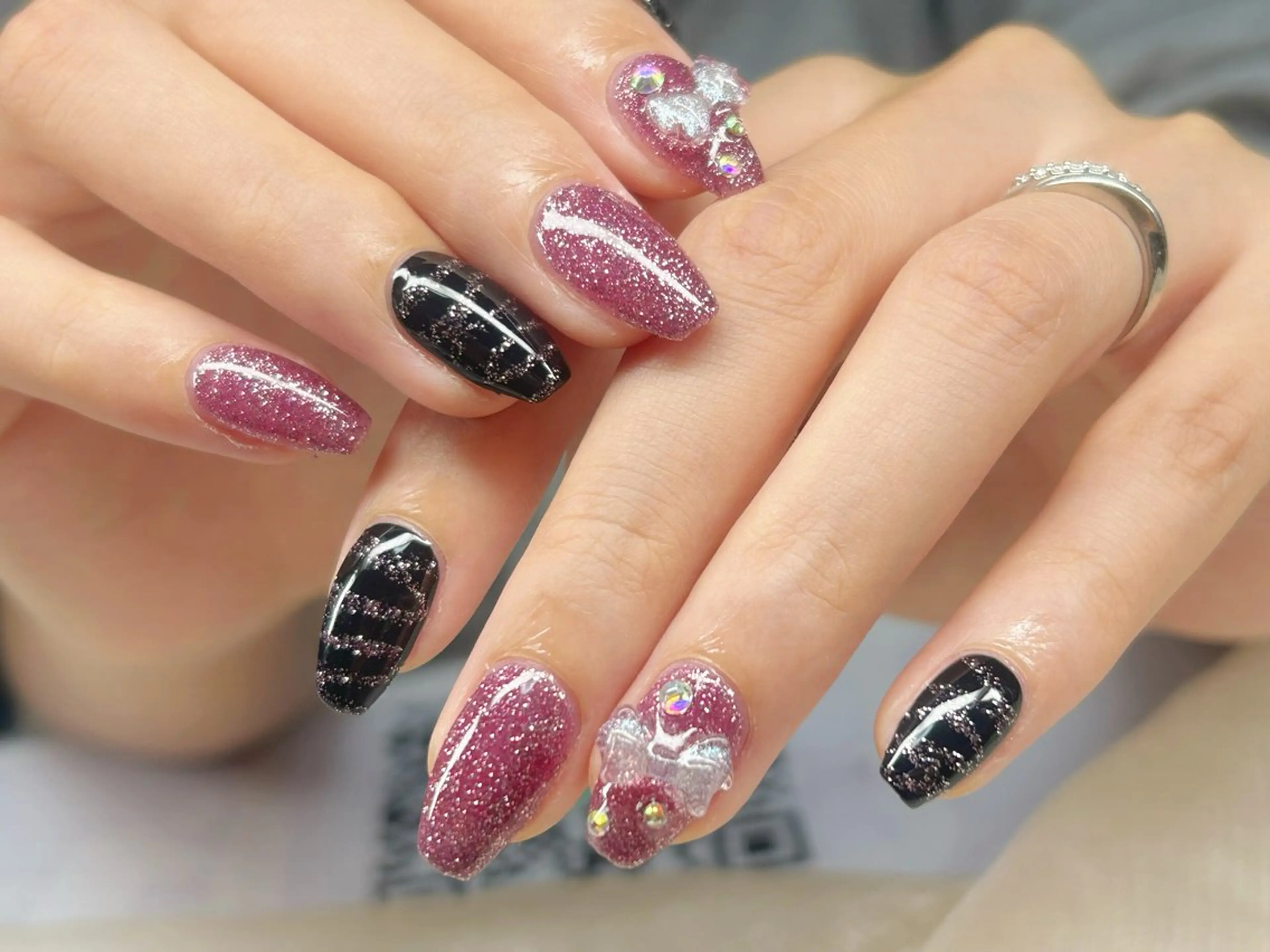 ネイル アートネイル チークネイル 成人式 入学式 長さ出し ハンドネイル Lino Nailのネイルデザイン