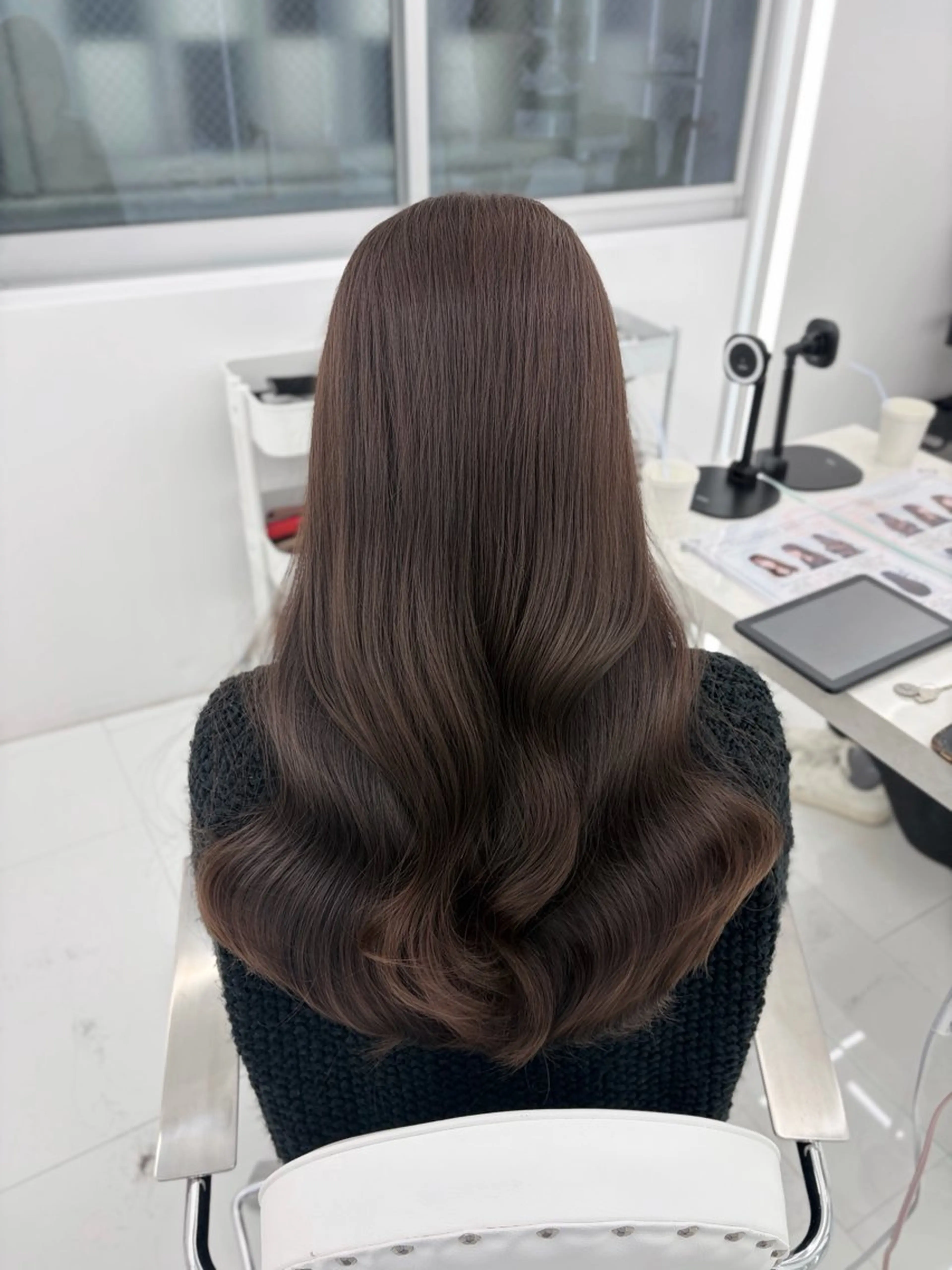 セミロング カラー 透明感カラー グレージュ イルミナカラー ヘアカラー トリートメント 韓国/レイヤー/ 前髪/Asamiのヘアスタイル
