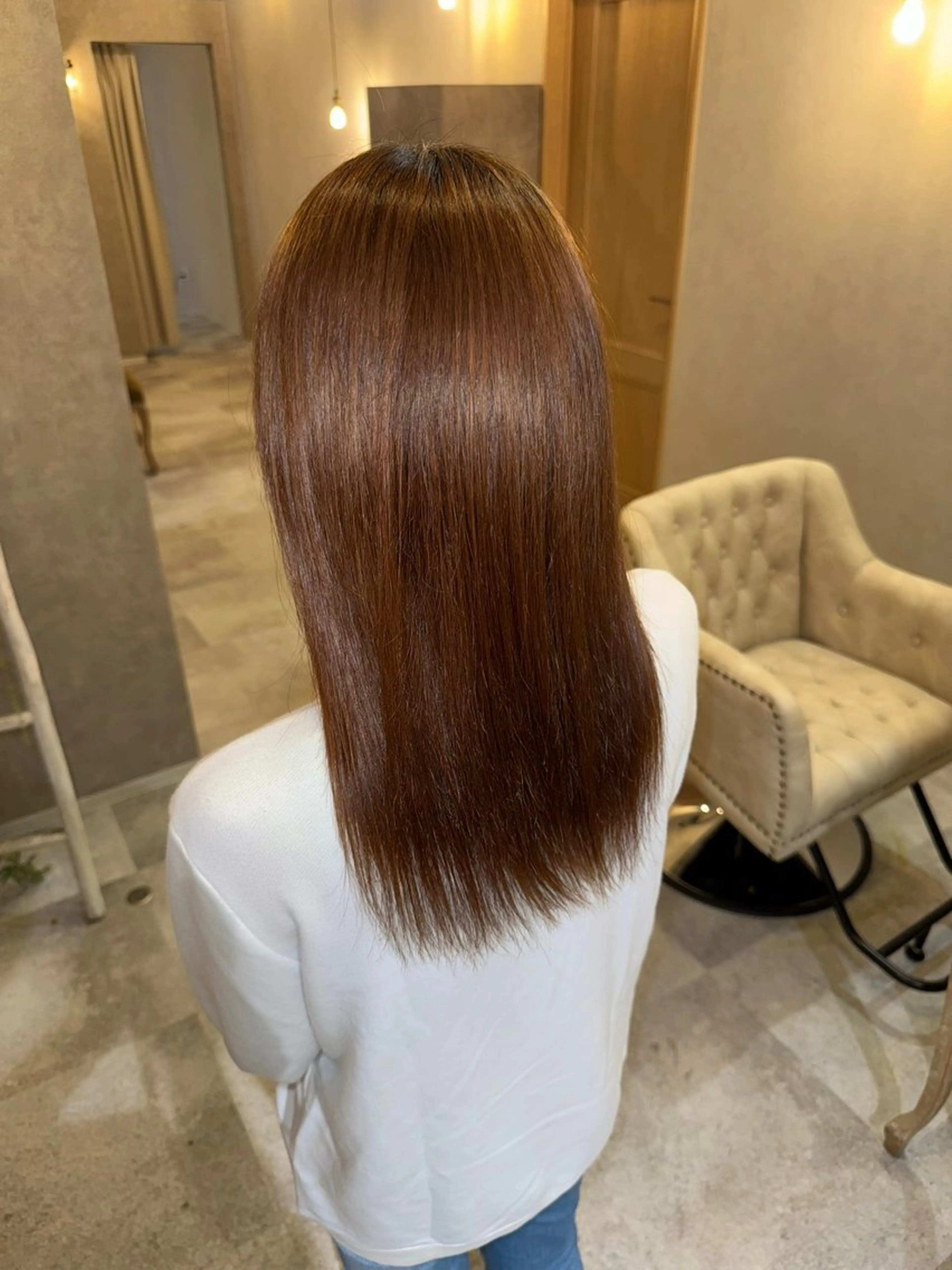 ロング カット 縮毛矯正 トリートメント 仲井 康己のヘアスタイル