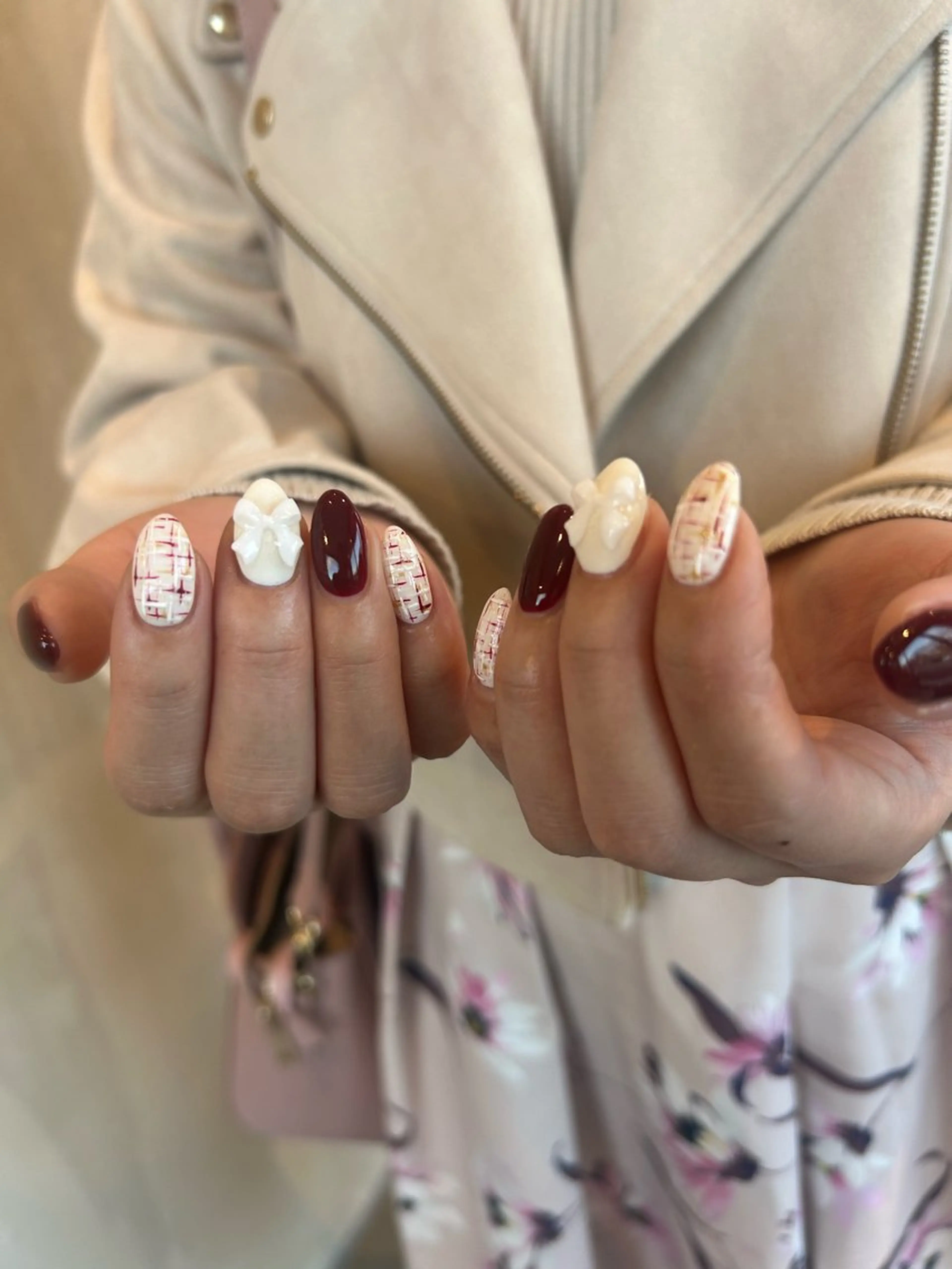 ネイル ツイードネイル ハンドネイル tote. harunaのネイルデザイン