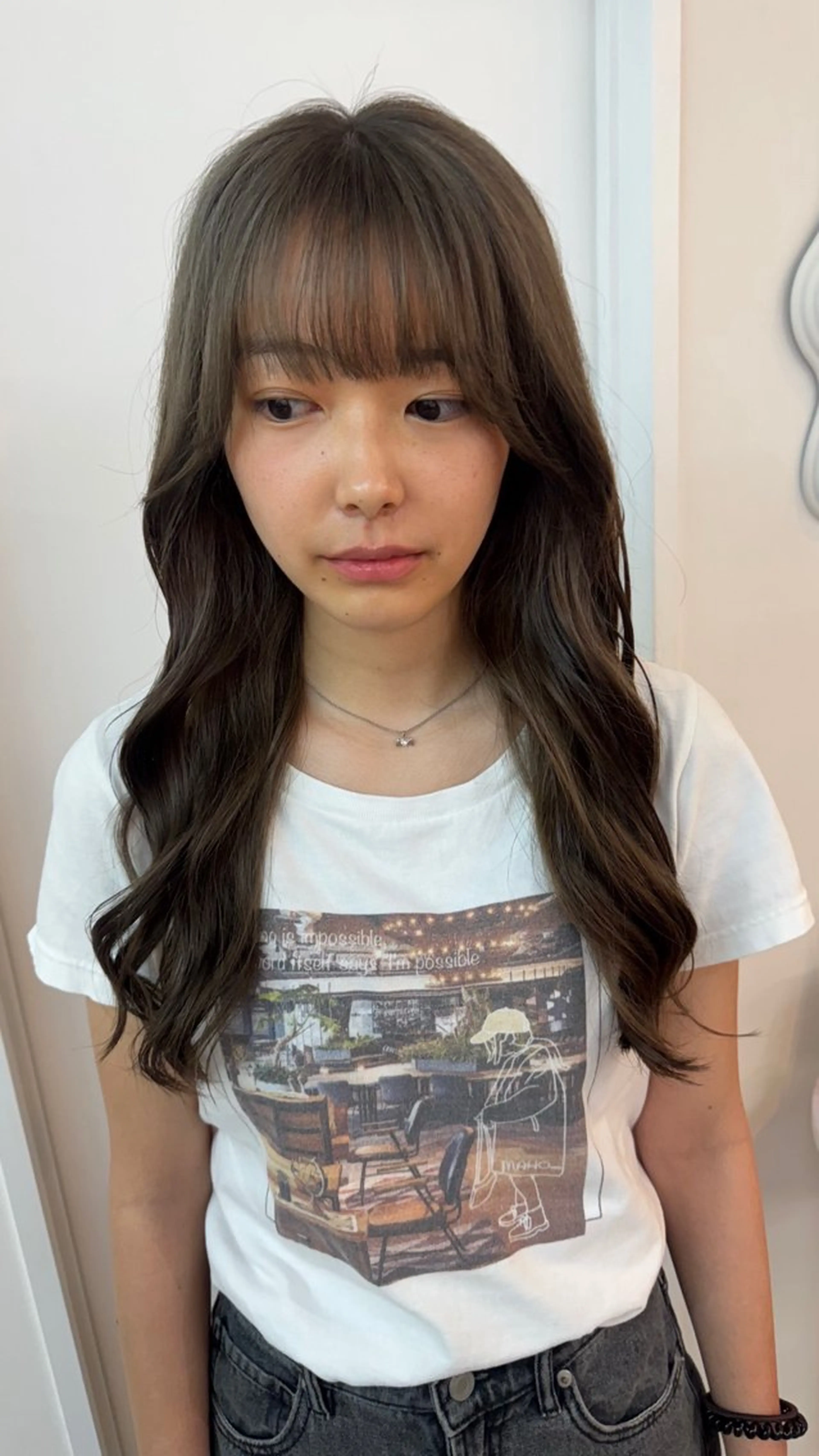 カラー カット ヘアカラー トリートメント yuzu /韓国ヘア / 透明感カラー🎀のヘアスタイル