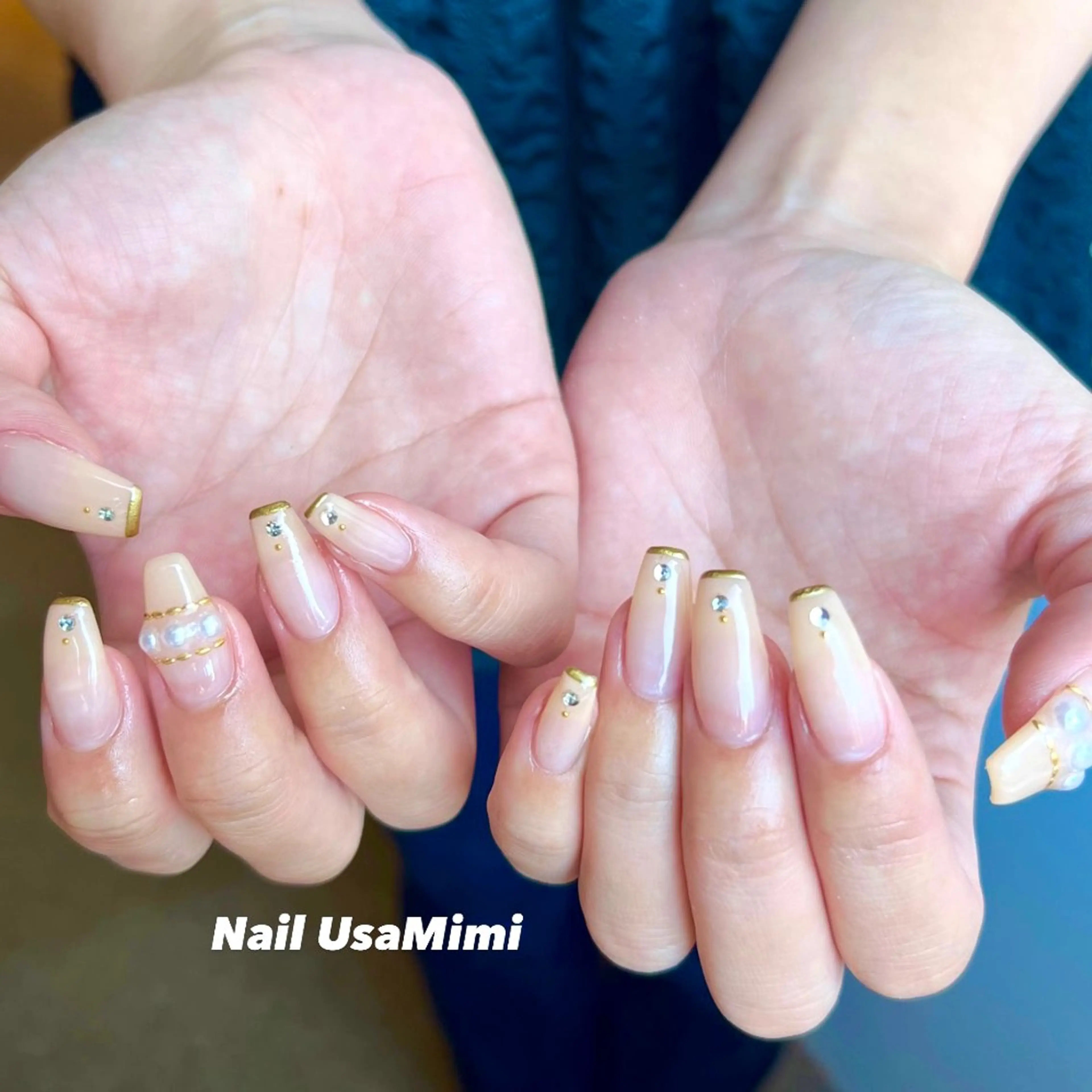 ネイル フットネイル ジェルネイル マグネットネイル 持ち込み ニュアンスネイル 本町ネイルNail UsaMimiのネイルデザイン