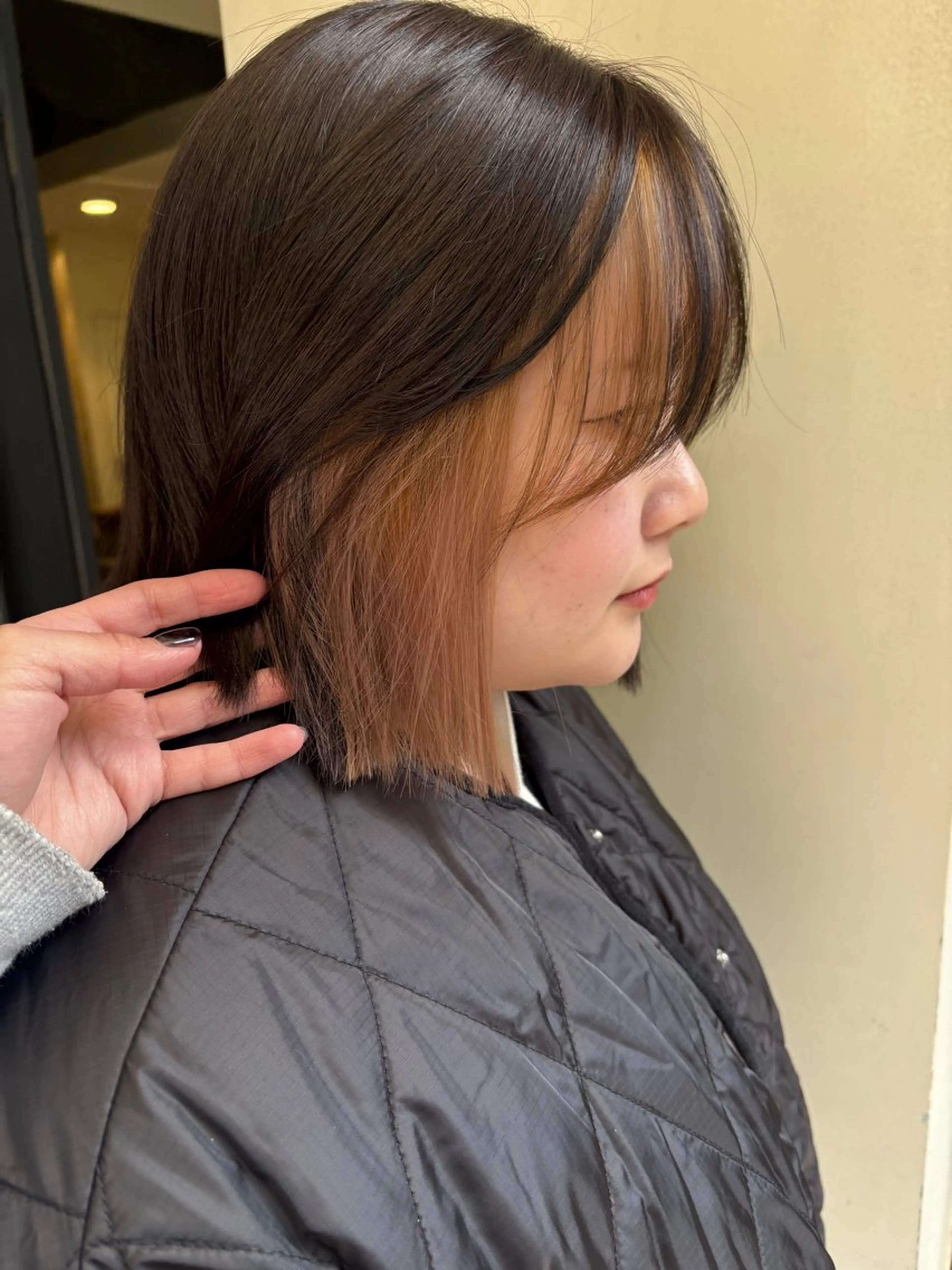 カラー ベージュカラー カット ヘアカラー ボブ/レイヤー/ 梅田/天野川奈緒のヘアスタイル