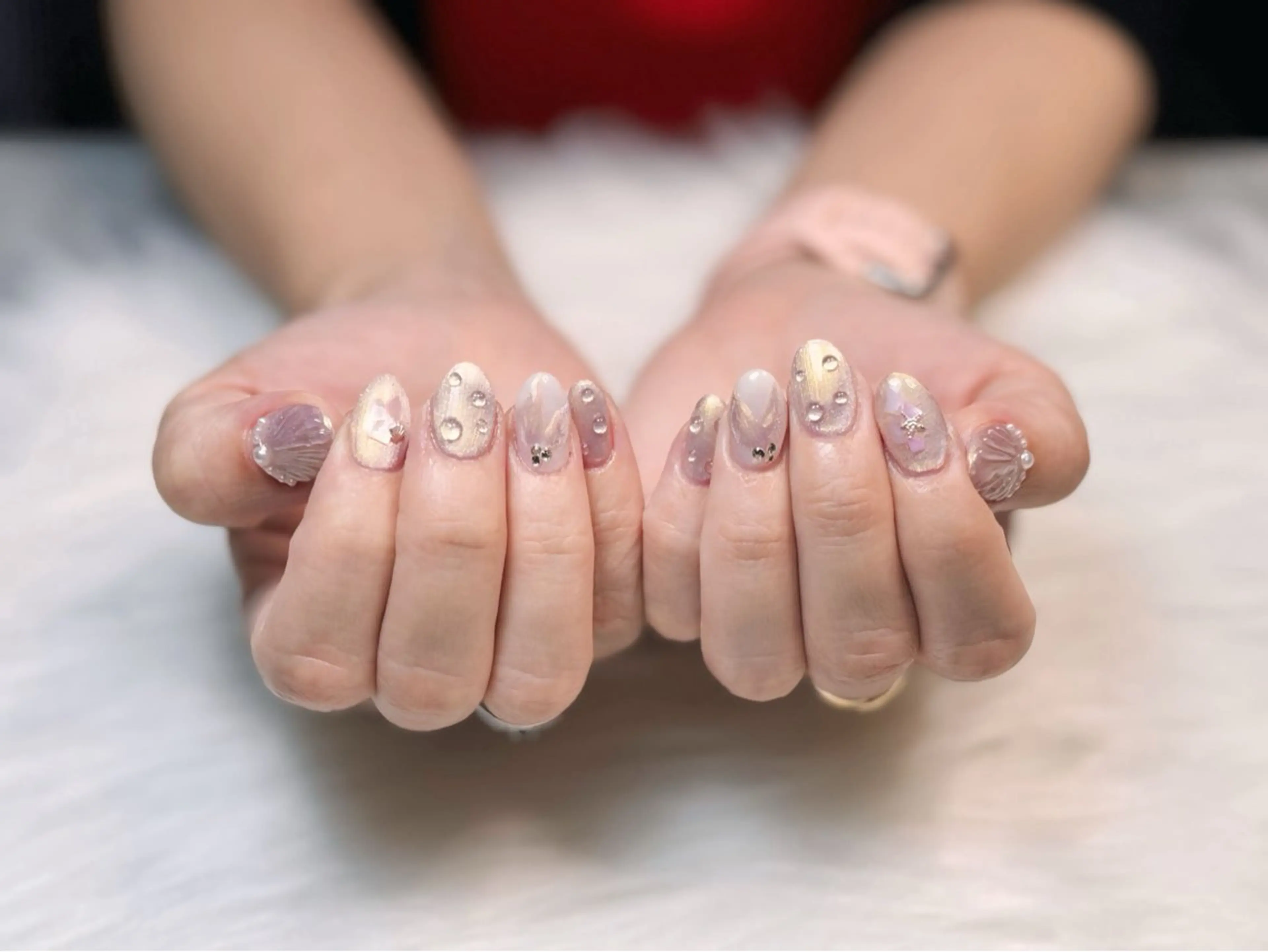 ネイル アートネイル フレンチネイル ジェルネイル グラデーション ロングネイル ハンドネイル nail sideraのネイルデザイン