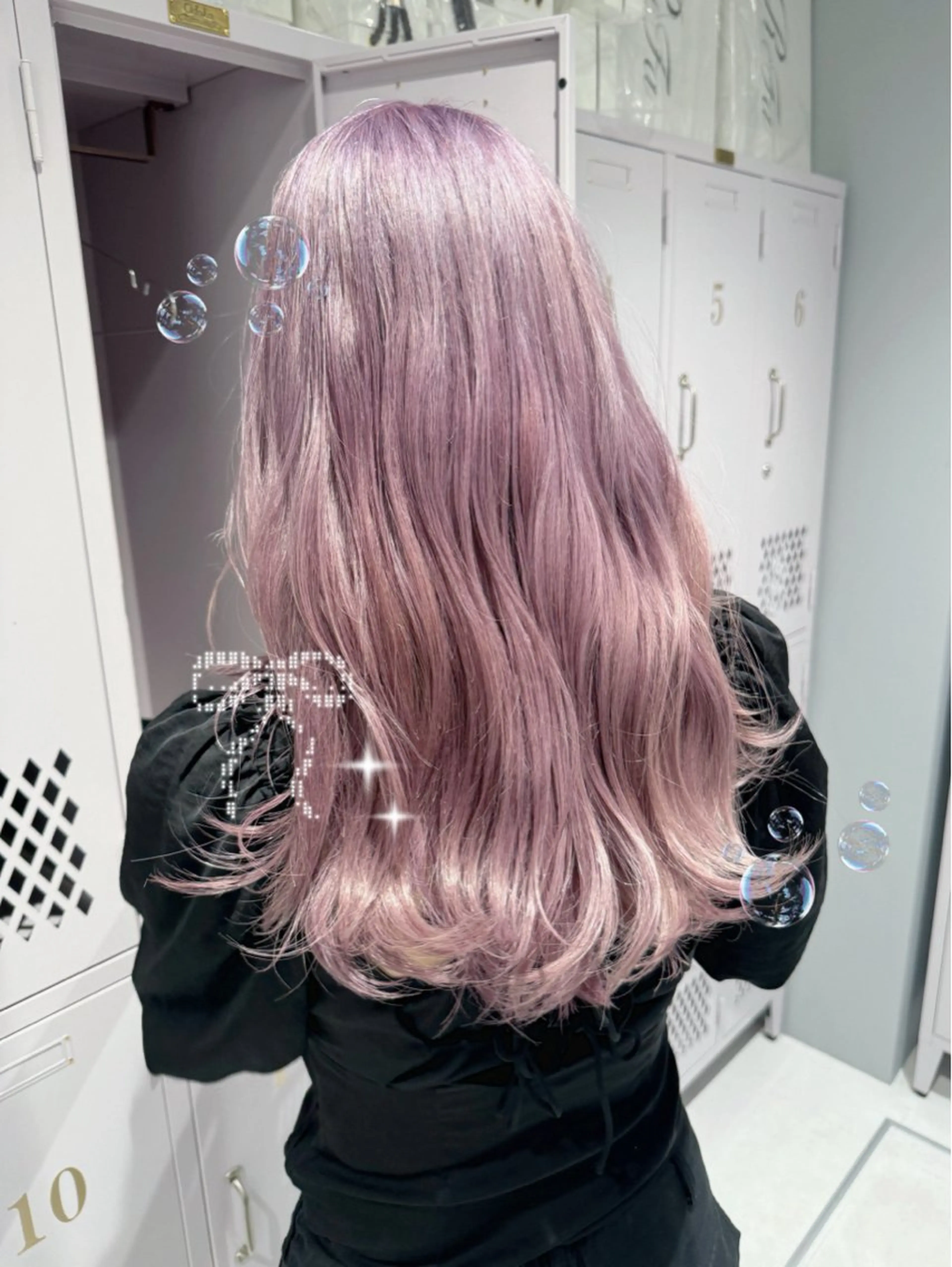 セミロング カラー 艶 ケアブリーチ 🎀🩵RISAのヘアスタイル