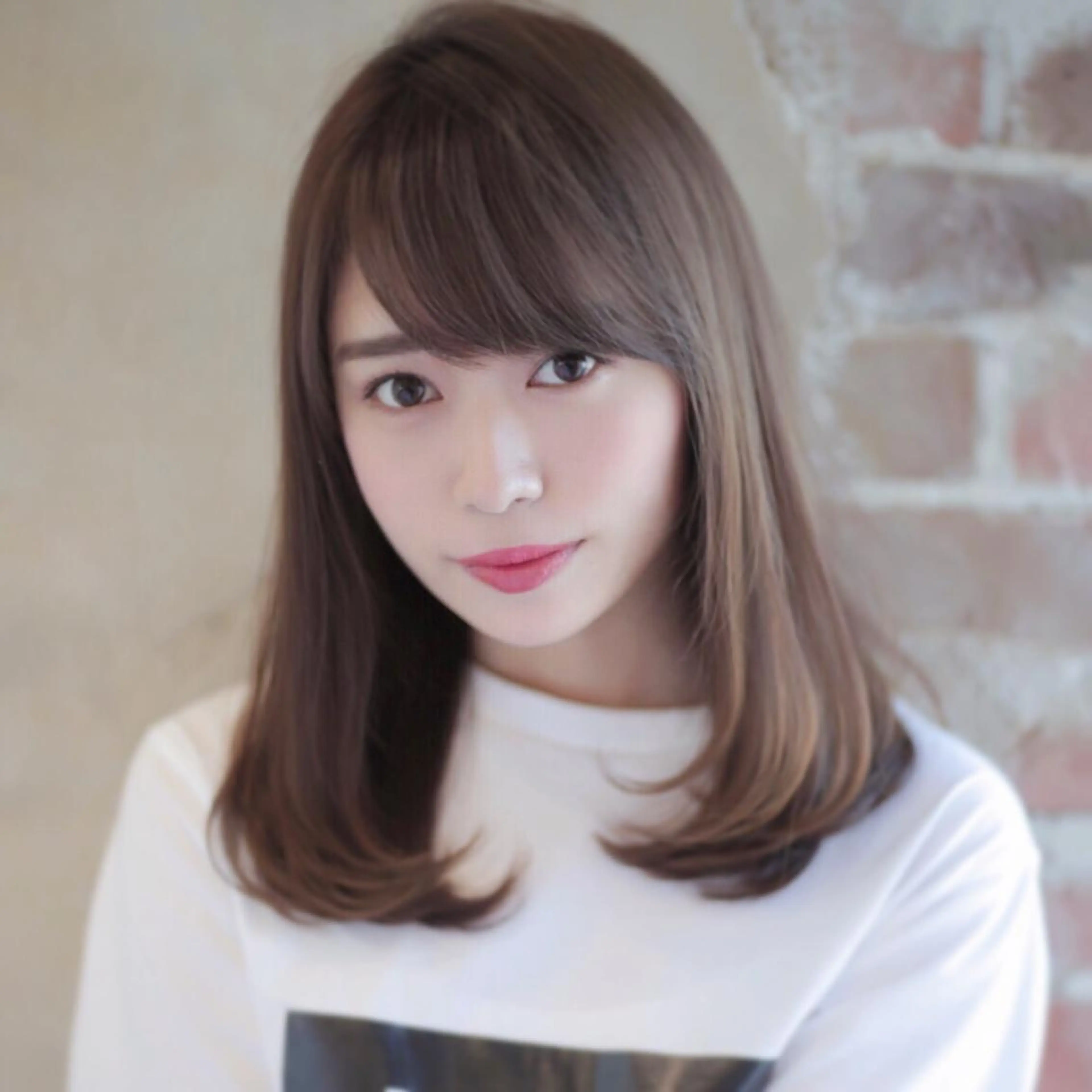 セミロング カラー パーマ Soleria 田中慎一のヘアスタイル