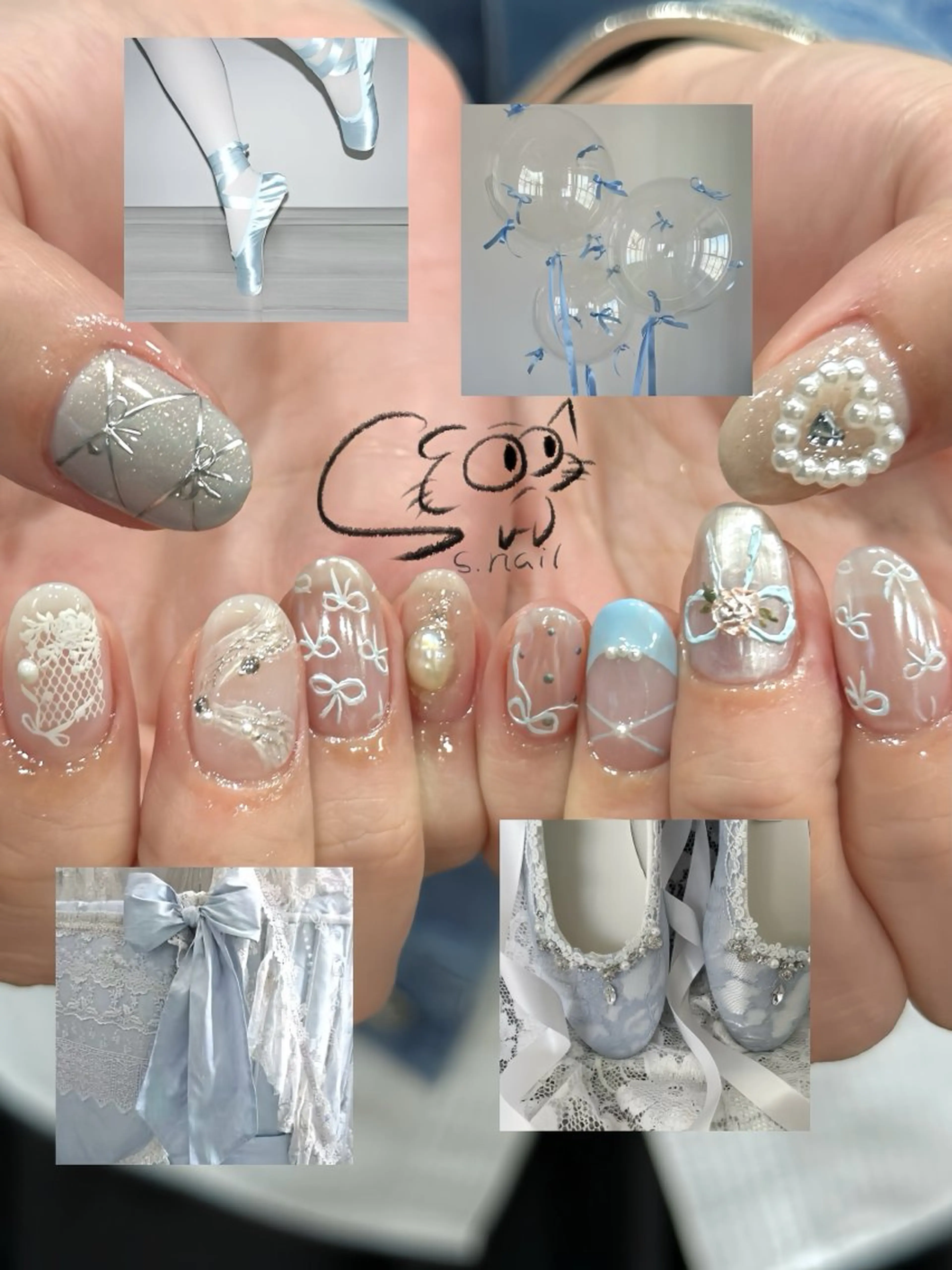 ネイル チークネイル フレンチネイル グラデーション マグネットネイル ワンカラーネイル S.nail _のネイルデザイン