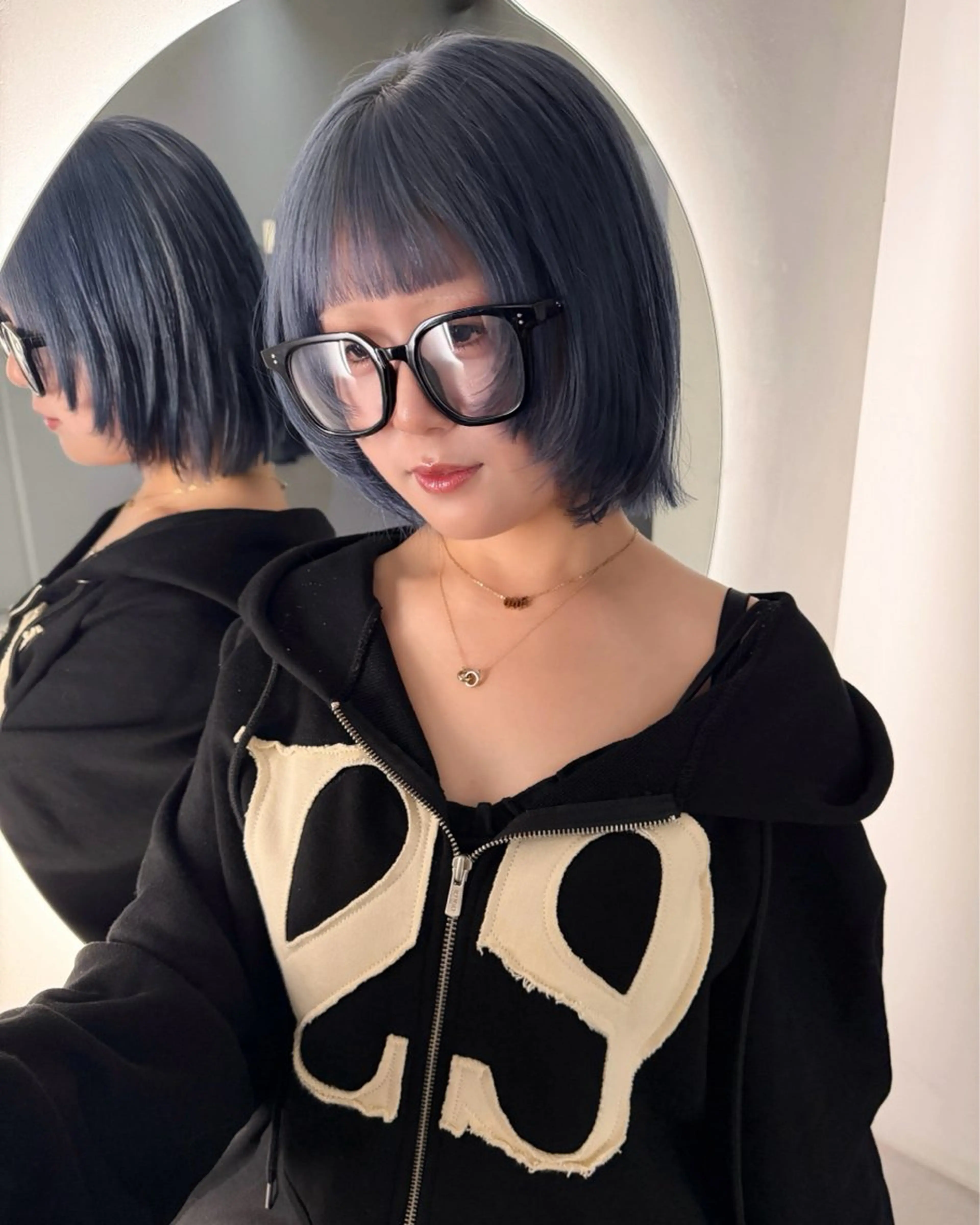 ミディアム カラー 佐藤 かえでのヘアスタイル