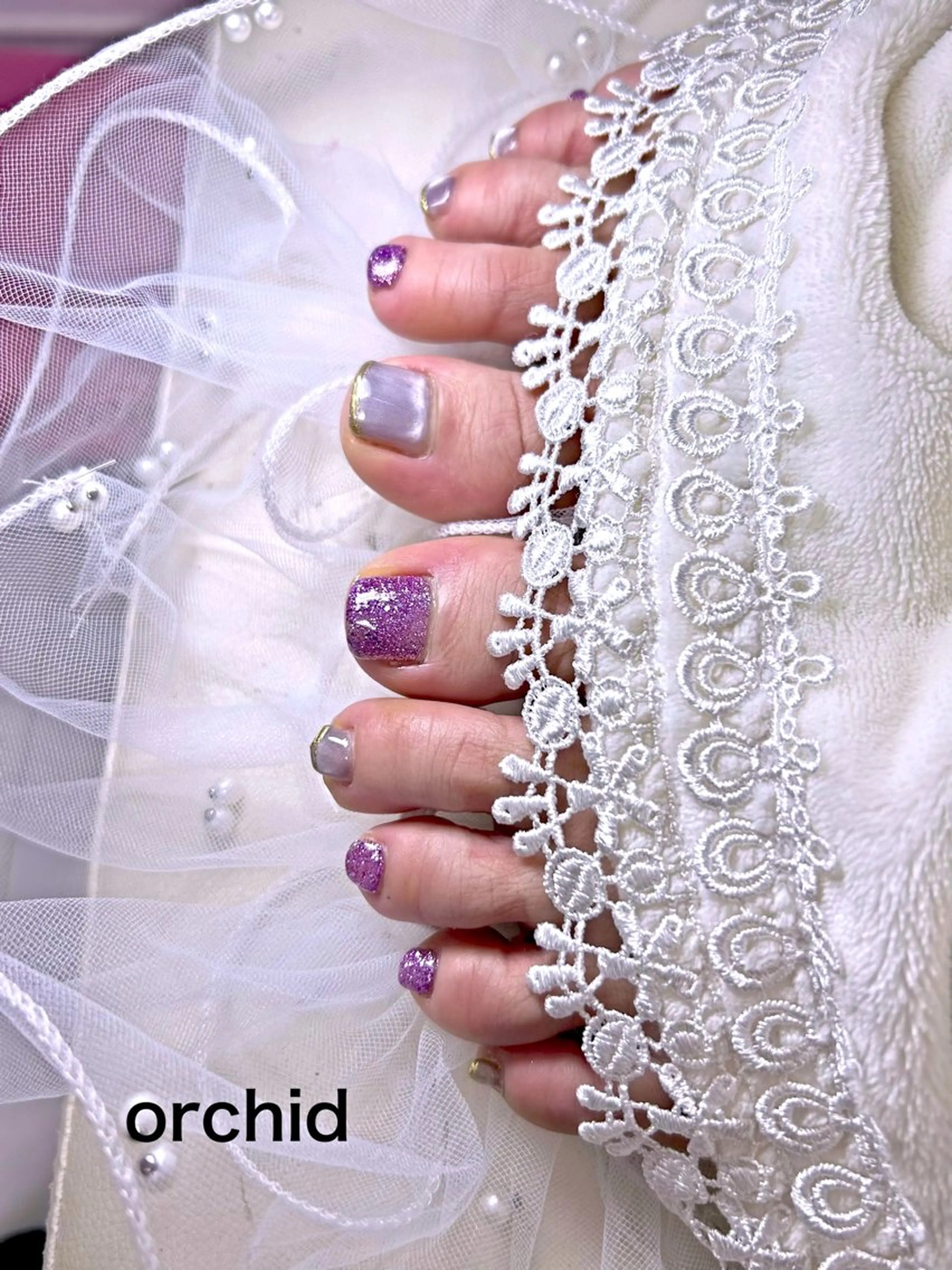 ネイル フットネイル orchid ♡オーキッドのネイルデザイン