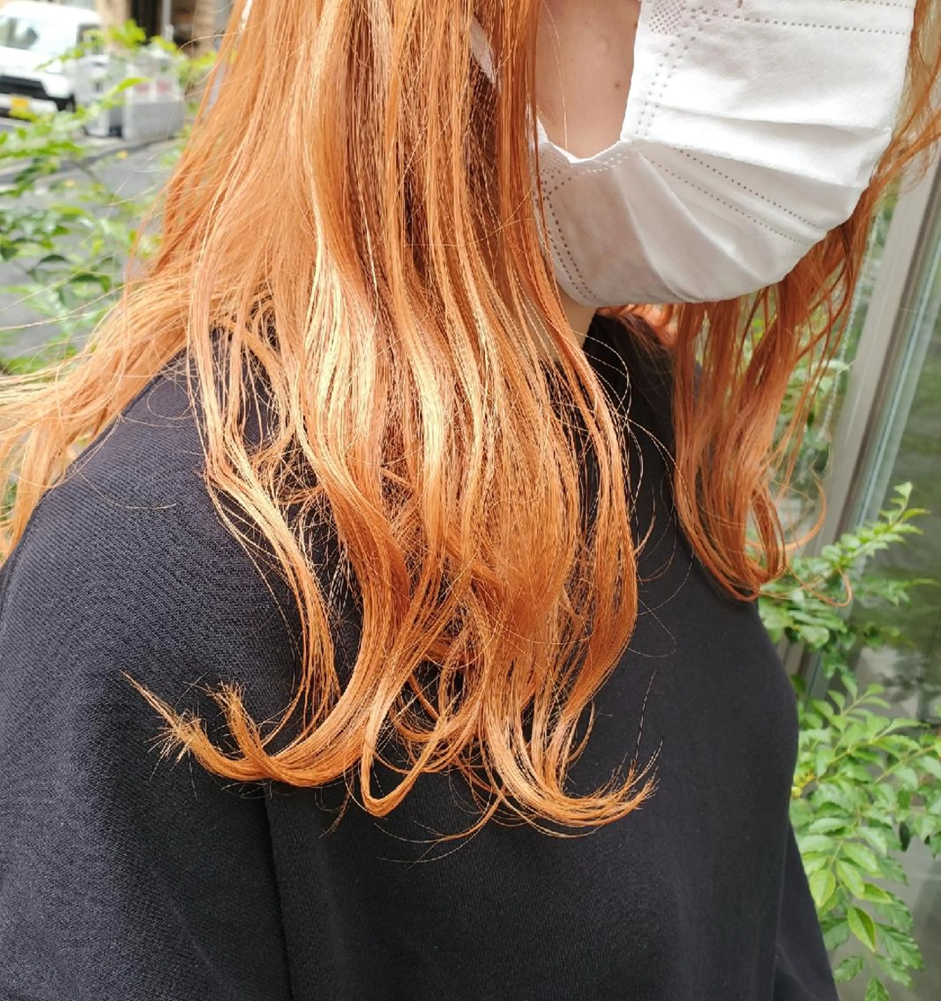 カラー セミロング カット ヘアカラー トリートメント 谷 結奈のヘアスタイル