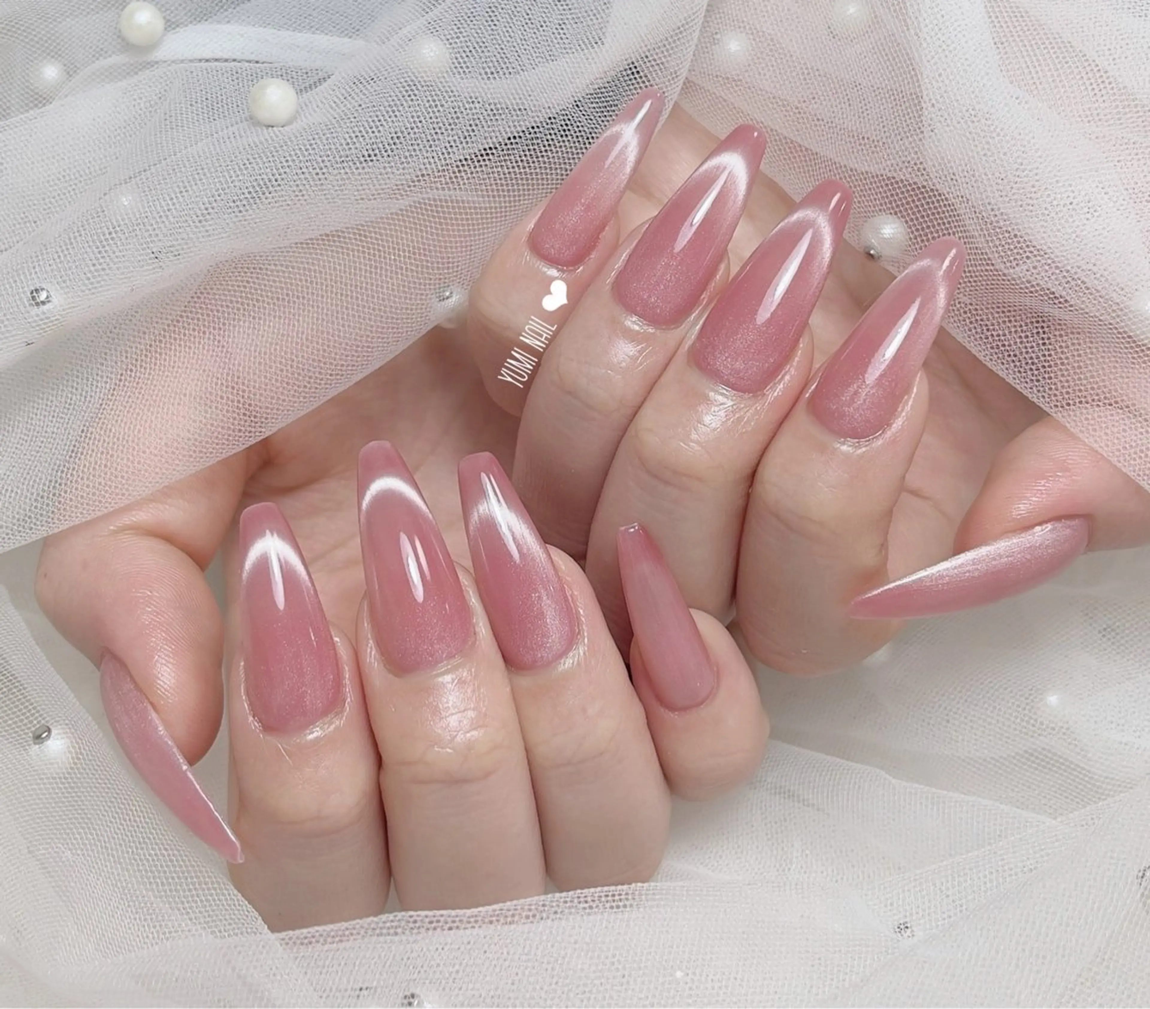 ネイル 𝐲𝐮𝐦𝐢🎀 長さ出しデザイン専門のネイルデザイン